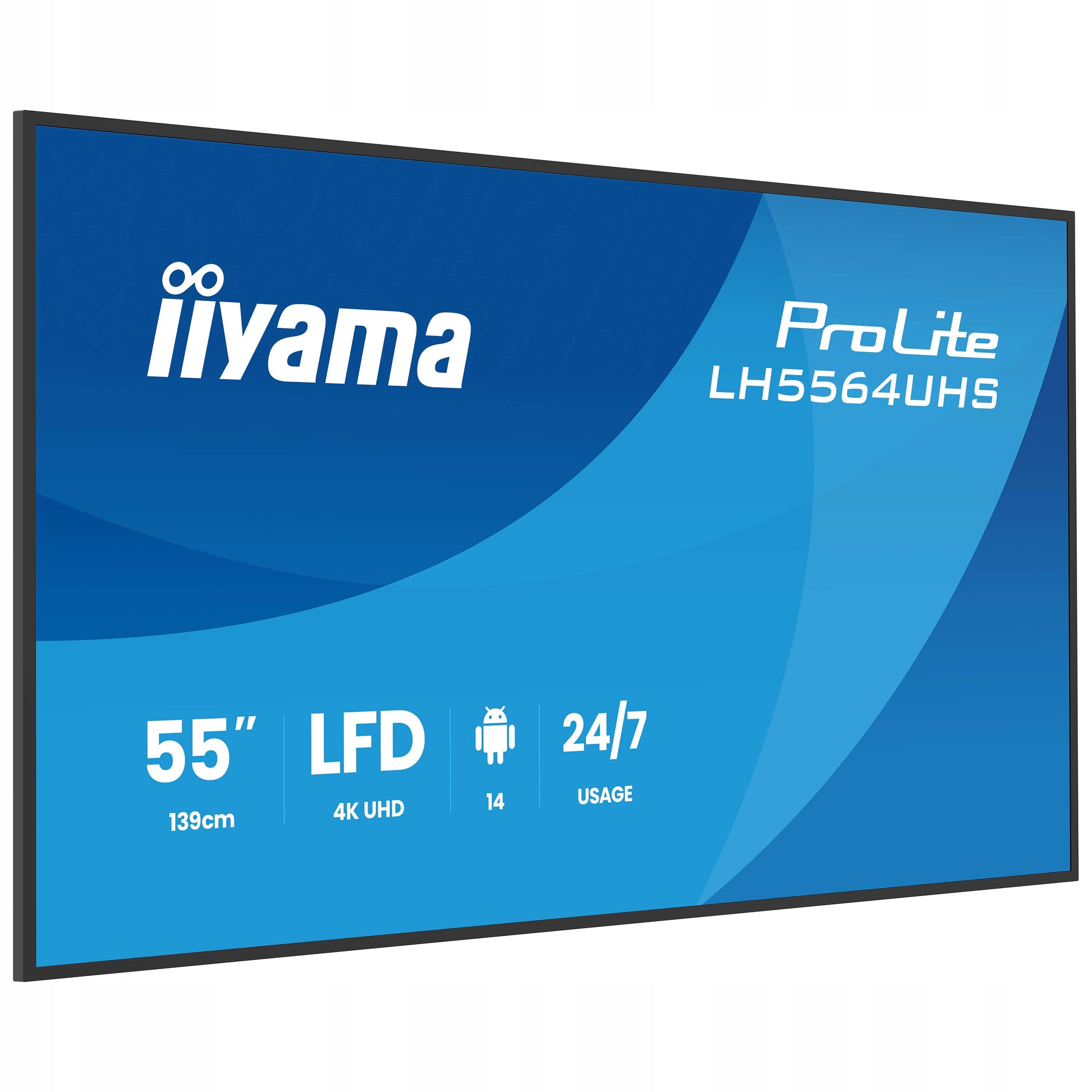 Monitor 55" iiyama ProLite LH5564UHS-B1AG Digital Signage 4K UHD VA LED USB Manufacturer code LH5564UHS-B1AG