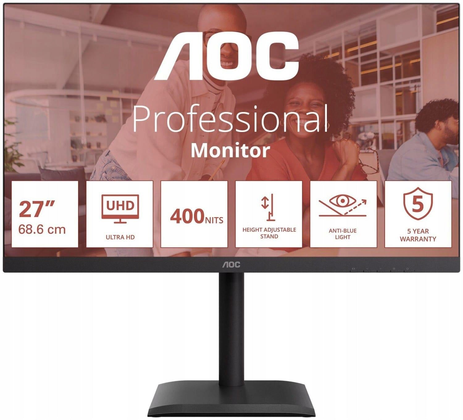 Monitor AOC U27E4CV - 60Hz 4K IPS 27"