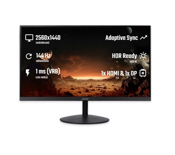 Monitor Acer SA272UP1bmipx 27" QHD 2K IPS 144Hz 1ms HDR HDMI DP Speakers