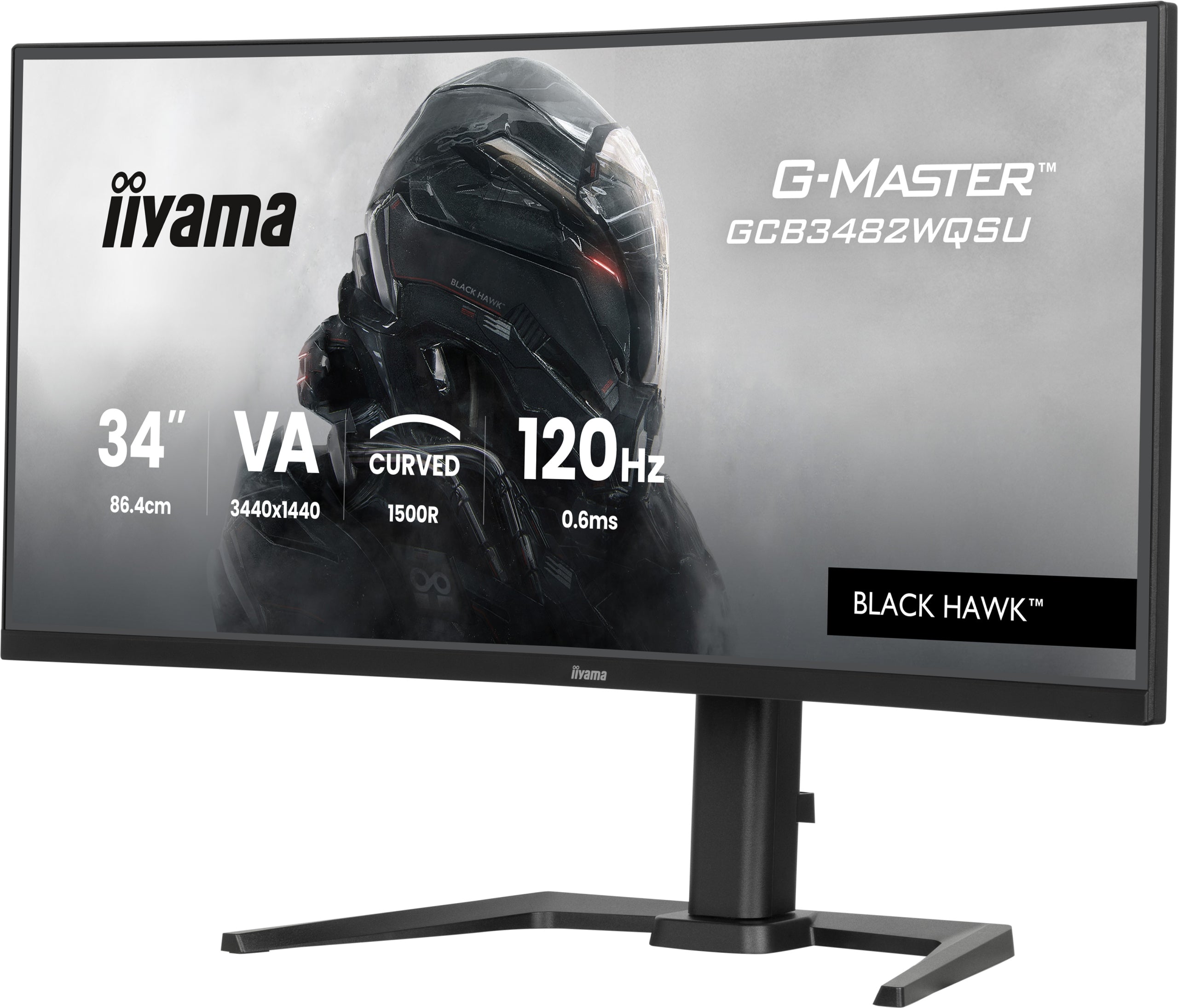 Monitor IIYAMA 34" G-Master GCB3482WQSU-B1 UWQHD 120Hz HDR 21:9 500cd USB Manufacturer code GCB3482WQSU-B1