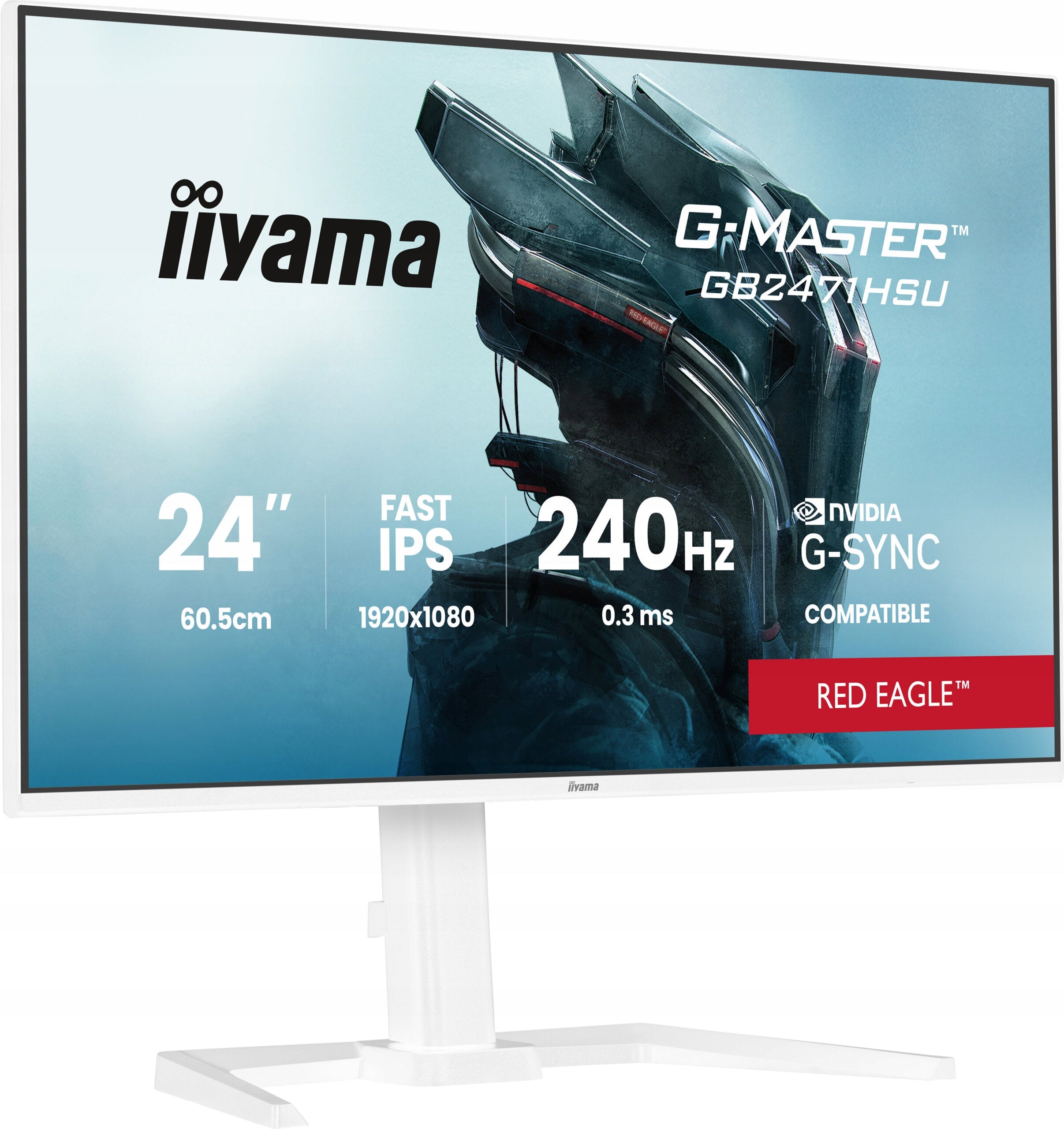 Monitor IIYAMA GB2471HSU-W1 23.8" IPS 1920x1080px 240Hz 0.3 ms [MPRT] Model GB2471HSU-W1