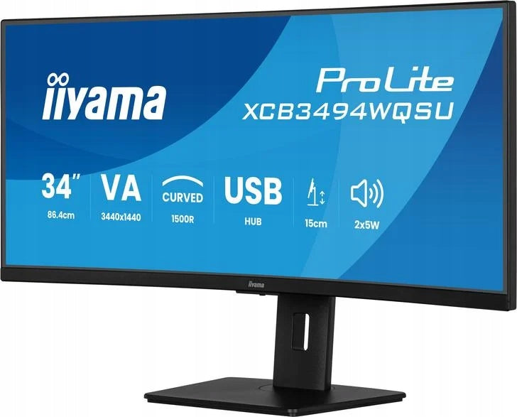 Monitor IIYAMA ProLite XCB3494WQSU-B1 34 UWQHD VA 0.4ms 120Hz FreeSync Prem Packaging status original