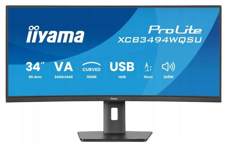 Monitor IIYAMA ProLite XCB3494WQSU-B1 34 UWQHD VA 0.4ms 120Hz FreeSync Prem
