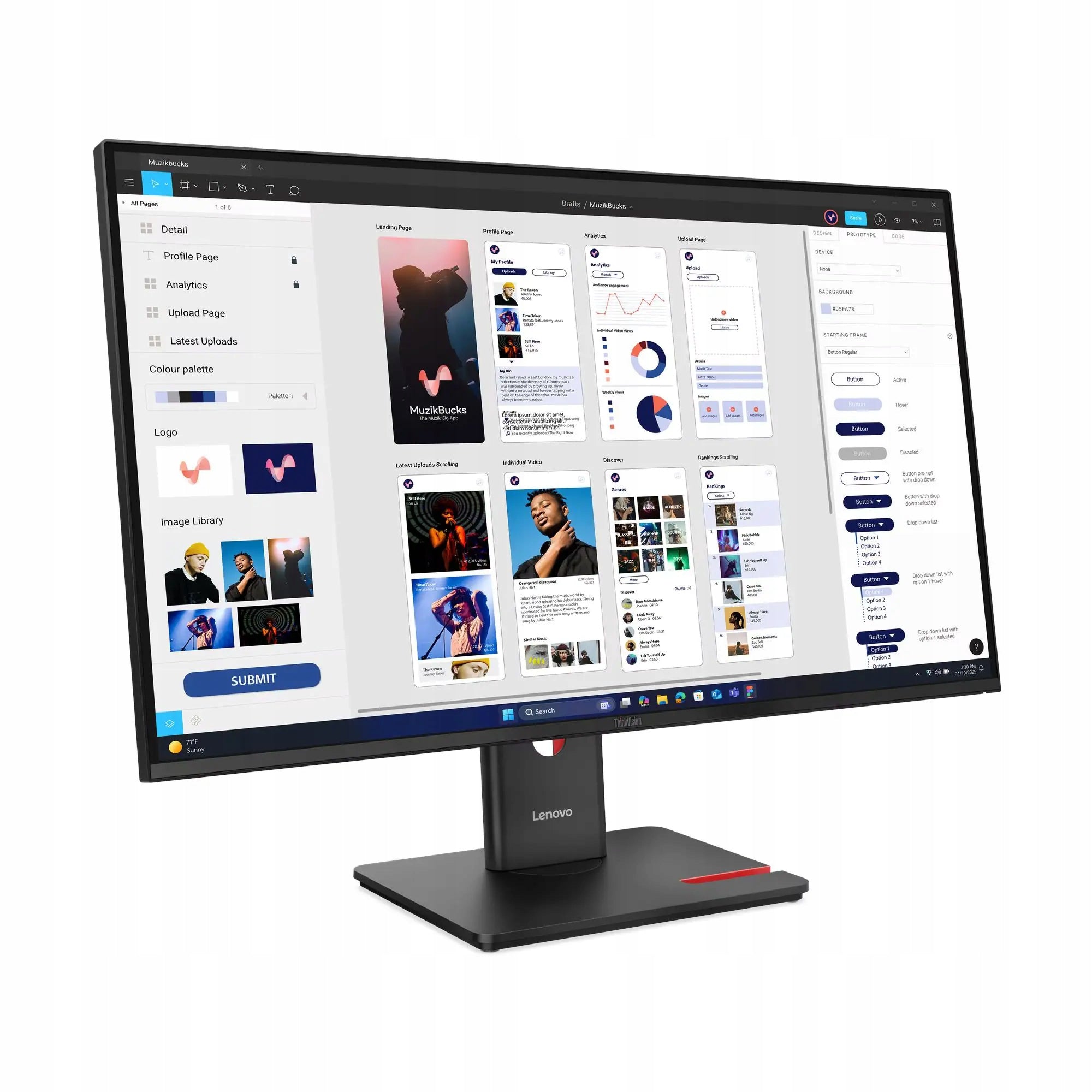 Monitor Lenovo ThinkVision T32UD-40 MC60 64B0ZAT1EU 31.5" 4K USB-C 100W Brand Lenovo
