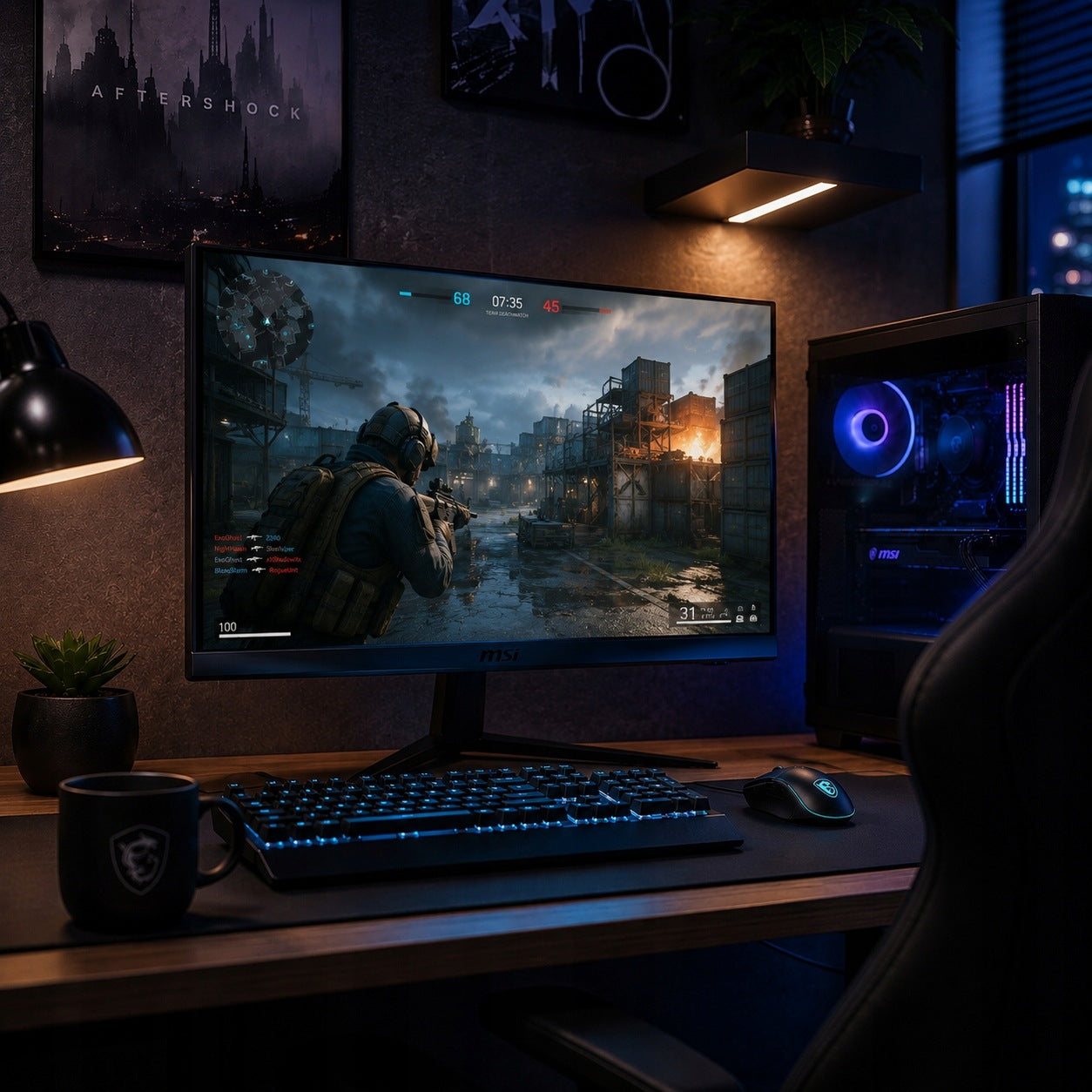 Monitor MSI G2412F Gaming Full HD 180 Hz Matte Screen 1ms HDMI 23,8" Brand MSI