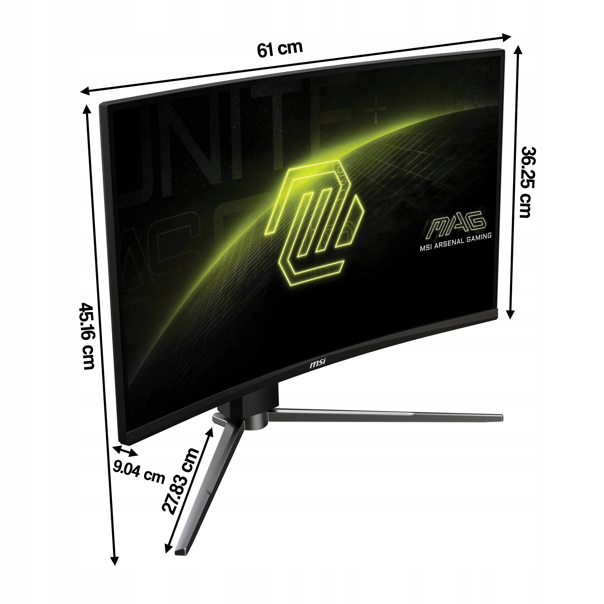 Monitor MSI MAG 27CQ6PF 27" 2560x1440px 180Hz 0.5 ms [GTG] Curved Brand MSI