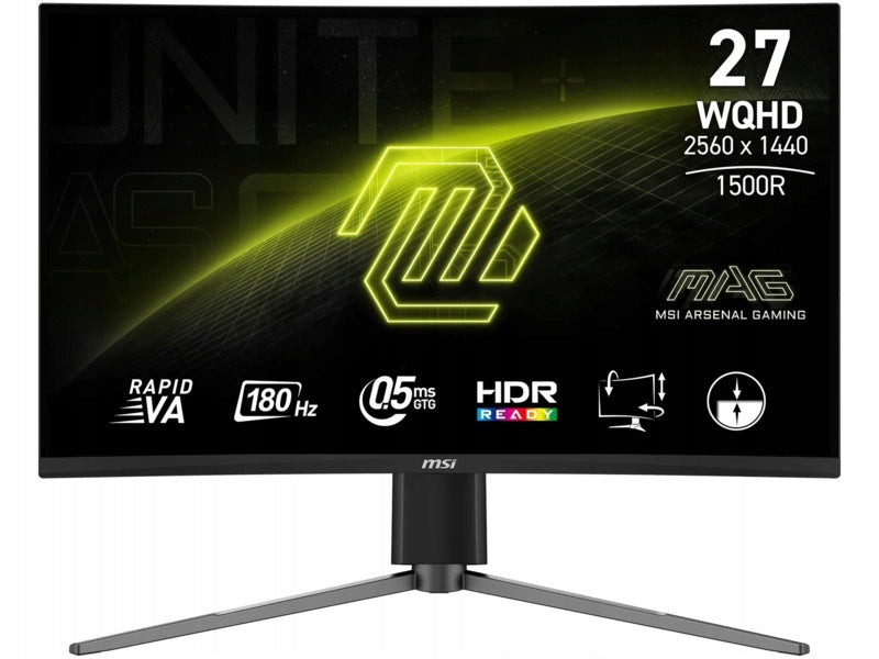 Monitor MSI MAG 27CQ6PF 27" 2560x1440px 180Hz 0.5 ms [GTG] Curved