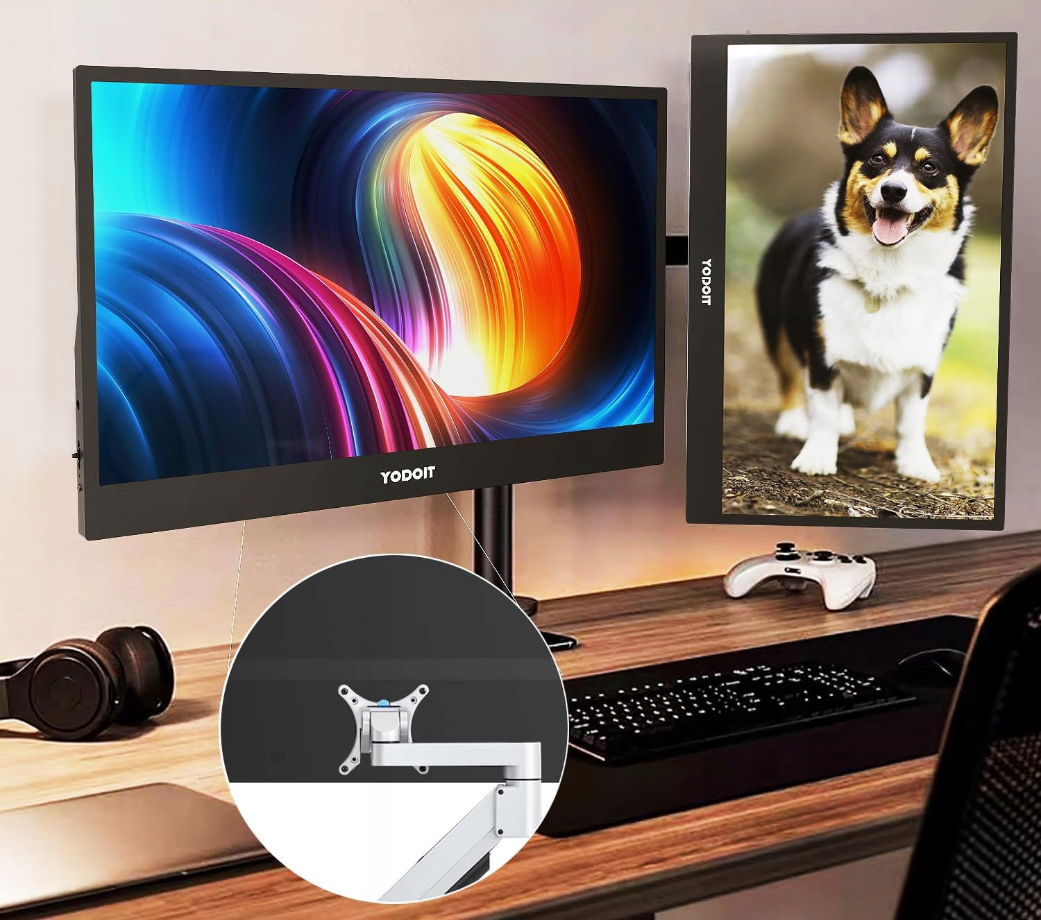 Monitor Portable 15.6" FHD IPS USB-C HDMI Laptop PS5 Xbox Case Yodoit Brand no brand
