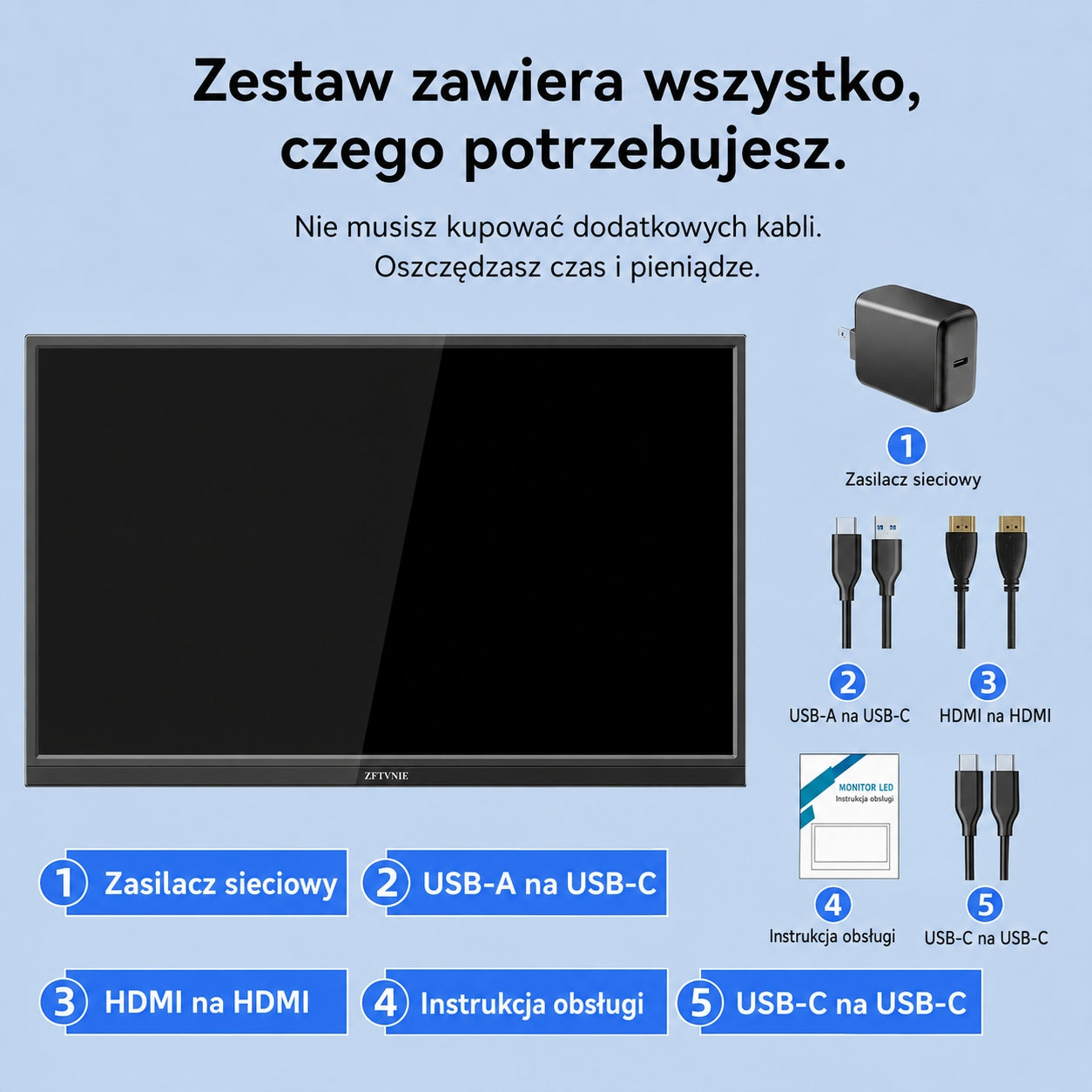 Monitor Portable 16" Full HD IPS 1920x1200 USB-C HDMI Manufacturer code WUXGA