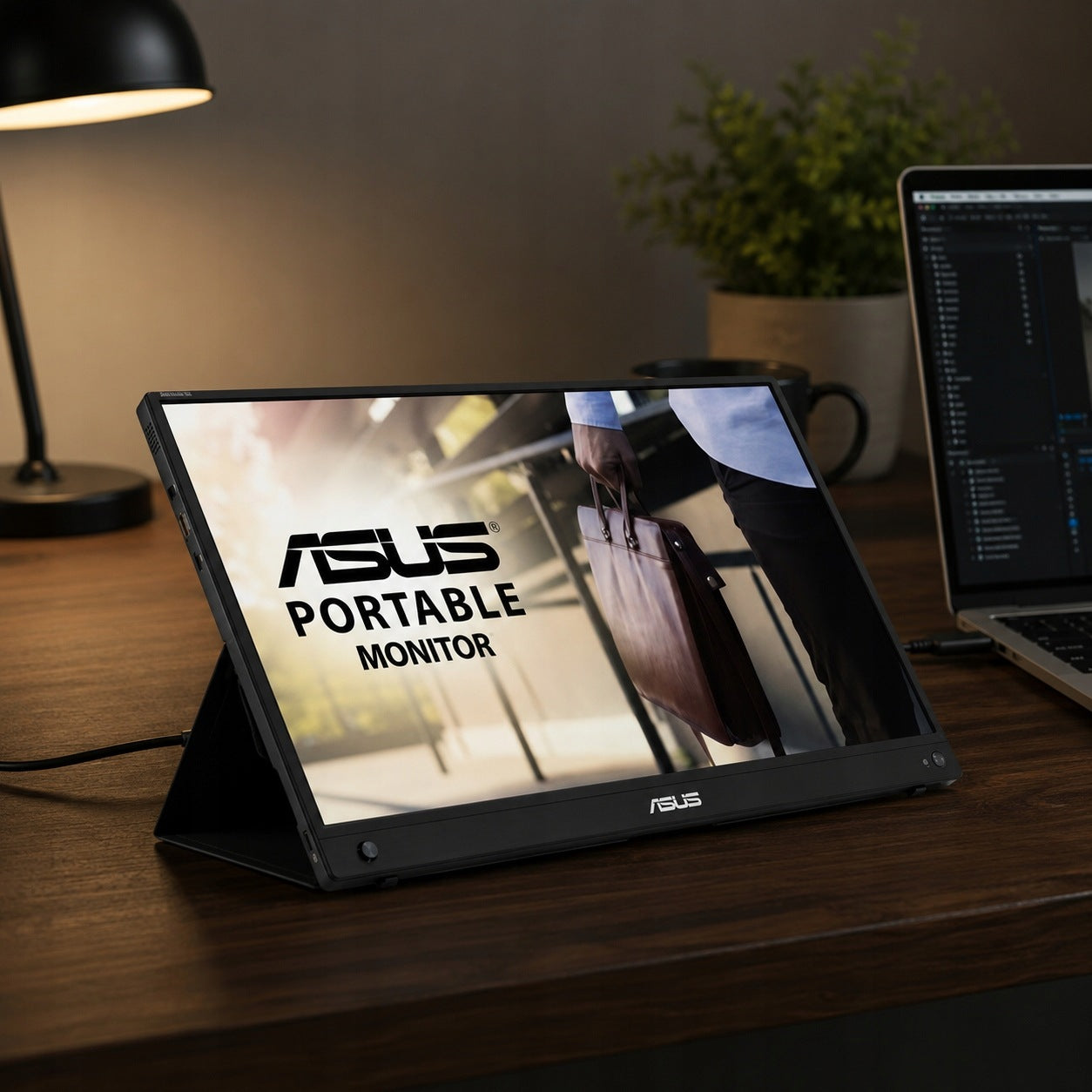 Monitor Portable ASUS MB16AWP IPS USB-C 1920 x 1080 px 5ms 16:9 Black Manufacturer code 90LM07I1-B01370