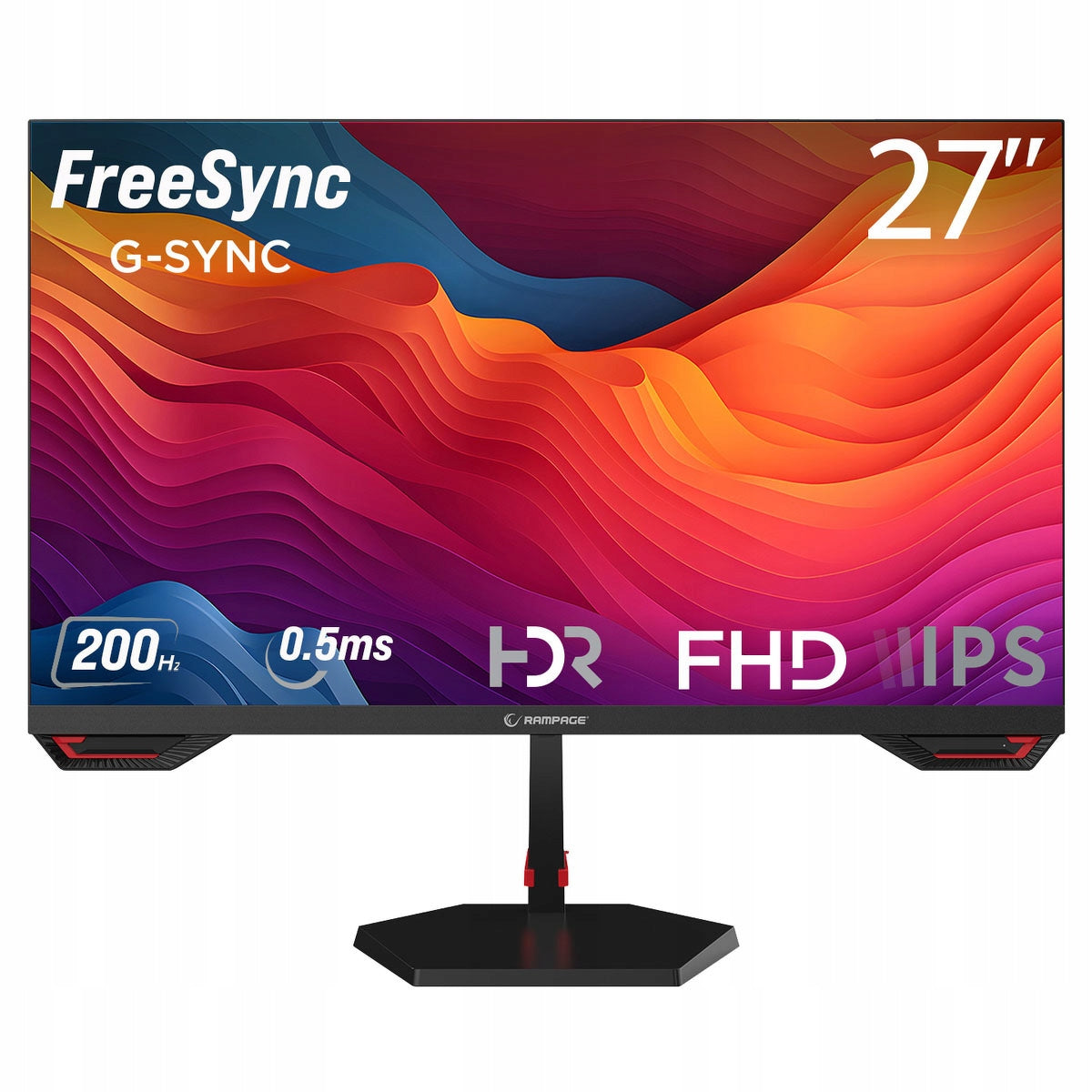 Monitor Rampage 27 CR27R200 FastIPS FHD 200Hz HDMI DP speakers 0,5ms gamin