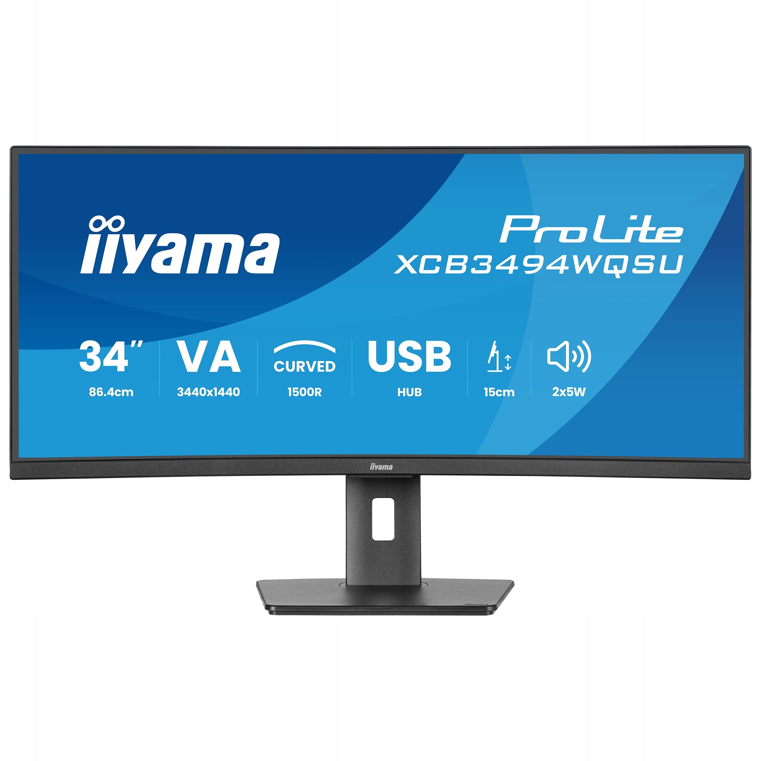 Monitor curved 34" iiyama ProLite XCB3494WQSU-B1 UWQHD VA LED 120Hz