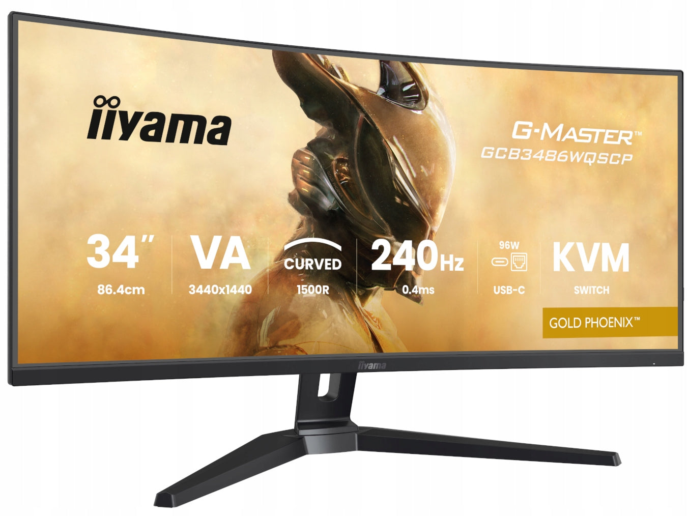 Monitor iiyama G-Master Curved GCB3486WQSCP-B1 34" UWQHD 240Hz USB-C Dock Manufacturer code GCB3486WQSCP-B1