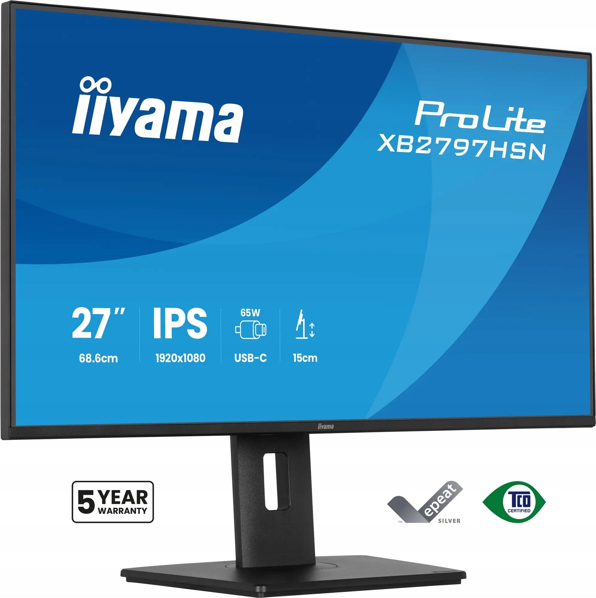 Monitor iiyama ProLite XB2797HSN-B1 27" FHD USB-C 65W Brand iiyama