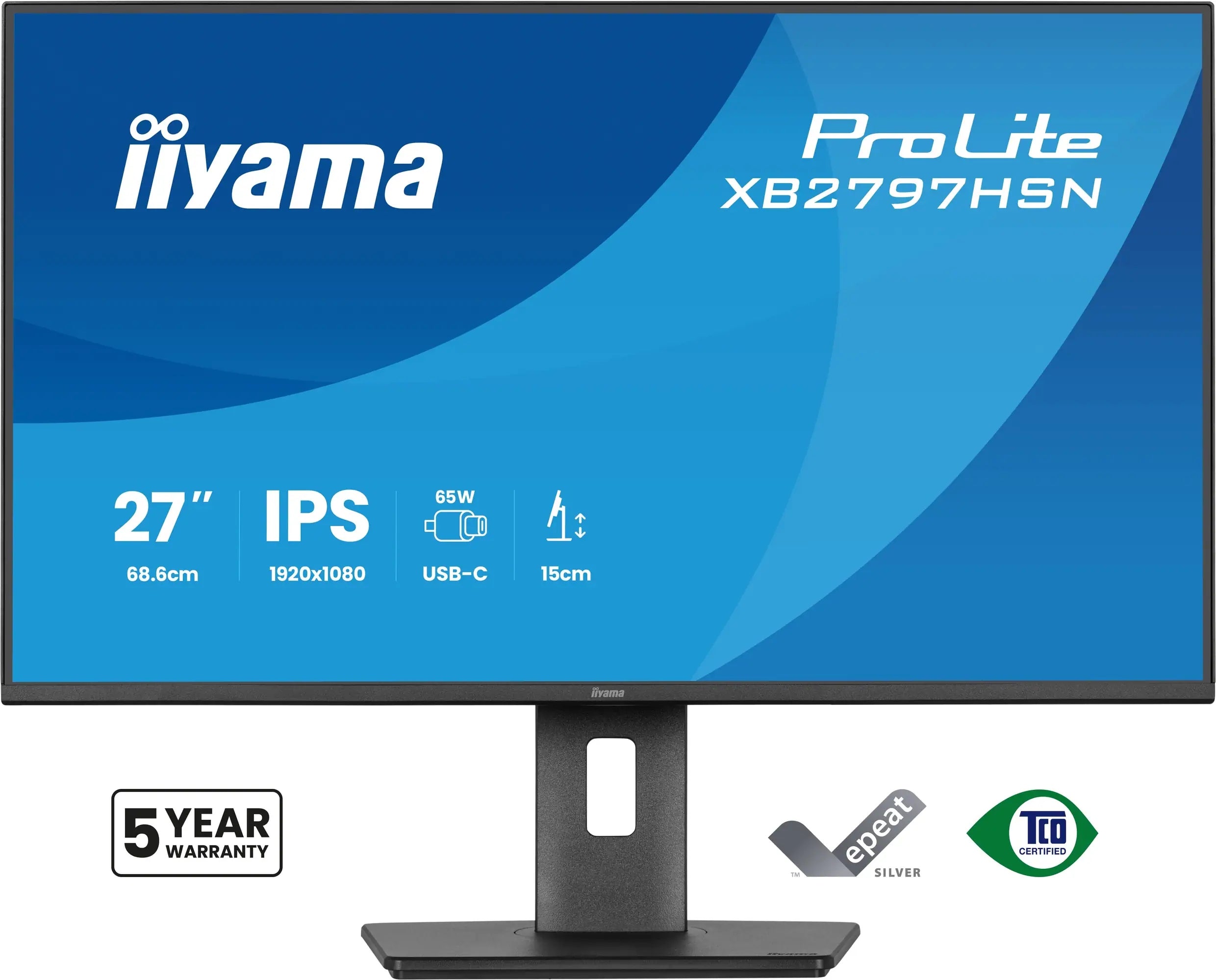 Monitor iiyama ProLite XB2797HSN-B1 27" FHD USB-C 65W
