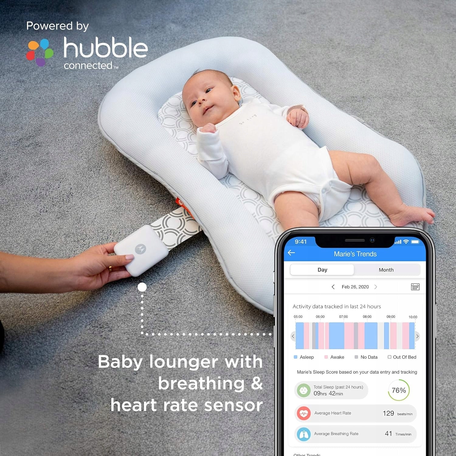 Monitor intelligent sleep and breathing monitor Motorola Baby Comfort Cloud Medical device no