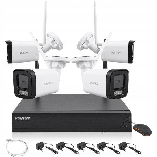 Monitoring Kit EasyCam Wi Fi 6 Kit NVR4CH6W 4 3T3IR A Audio Tuya