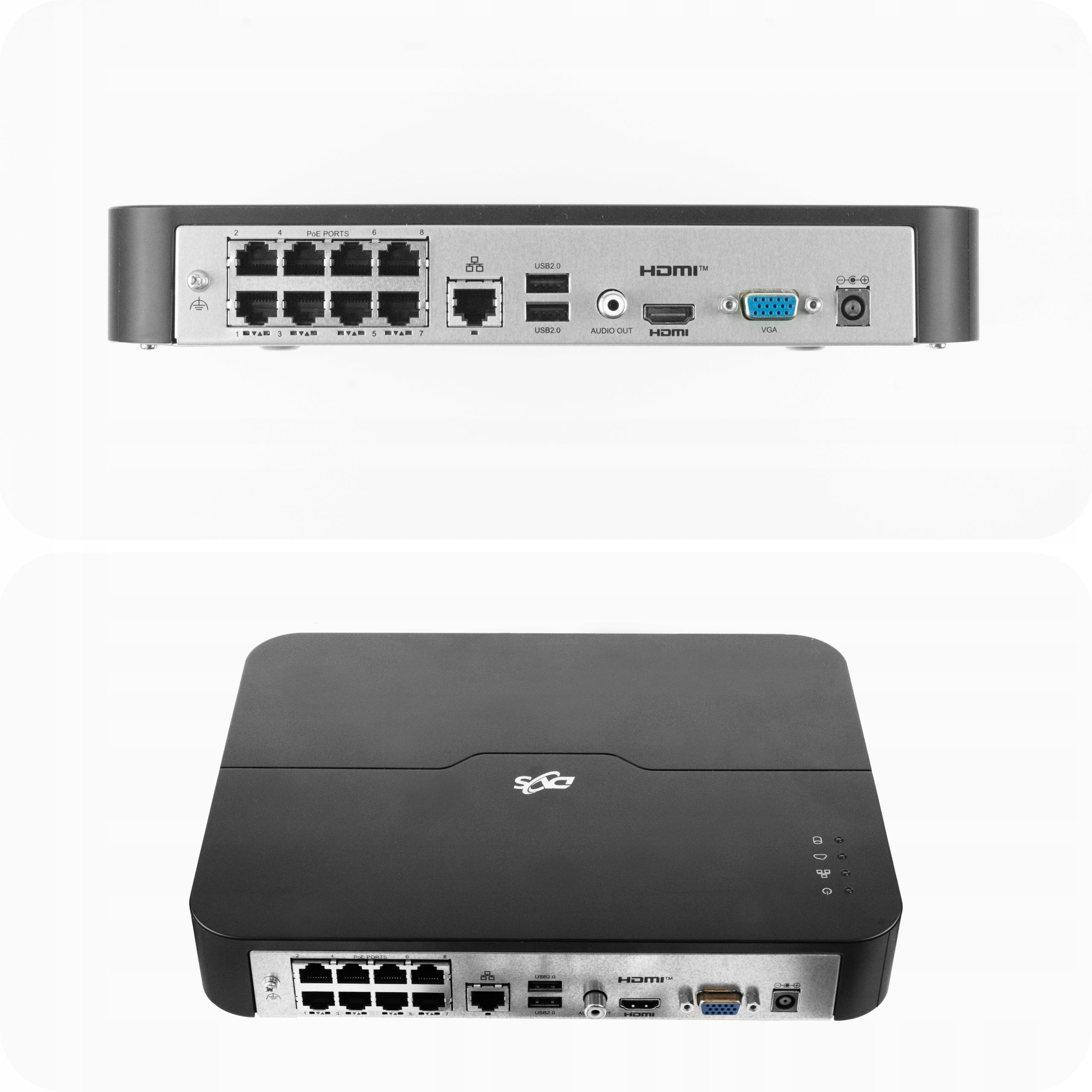 Monitoring kit 6 dome cameras black IP PoE 5Mpx company shop DVS Manufacturer code DVS-NVR0801-U8-PoE+6xDVS-MP5028UDS-IP DVS
