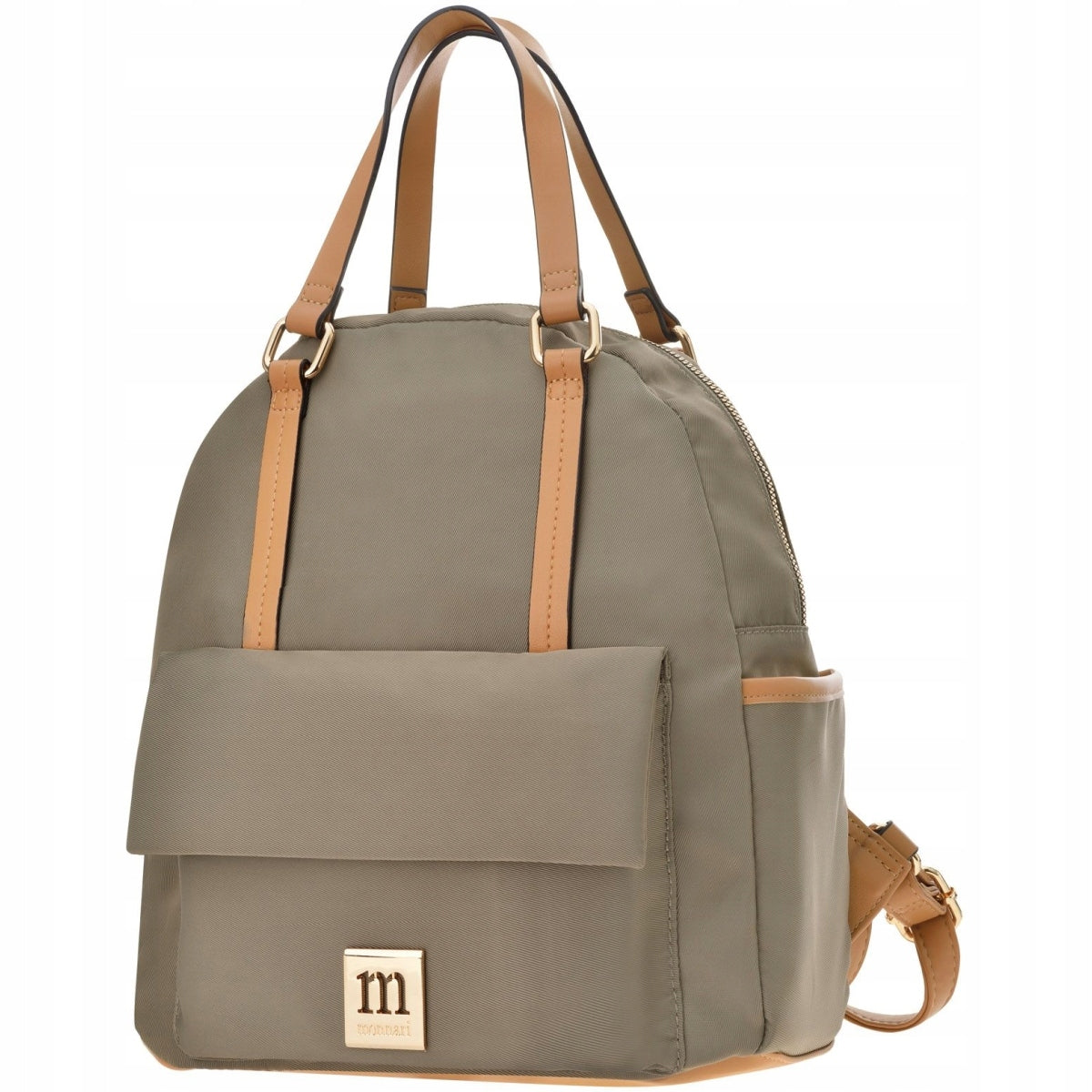 Monnari Textile Backpack 2in1 Shoulder Bag Urban Sports Khaki Bag Packaging status original