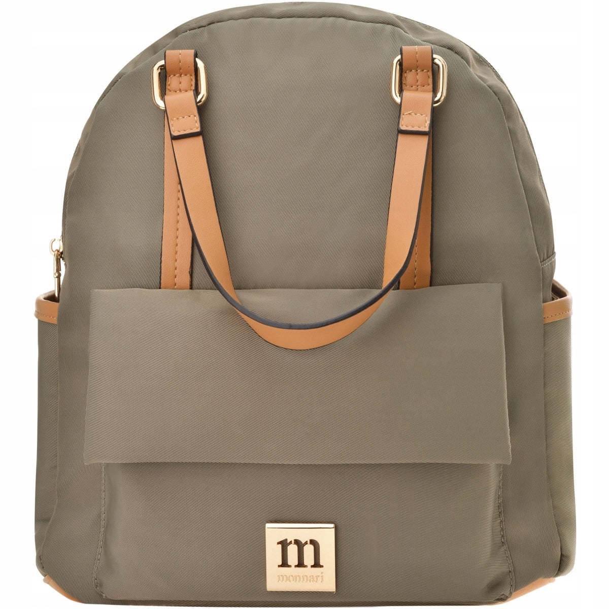 Monnari Textile Backpack 2in1 Shoulder Bag Urban Sports Khaki Bag
