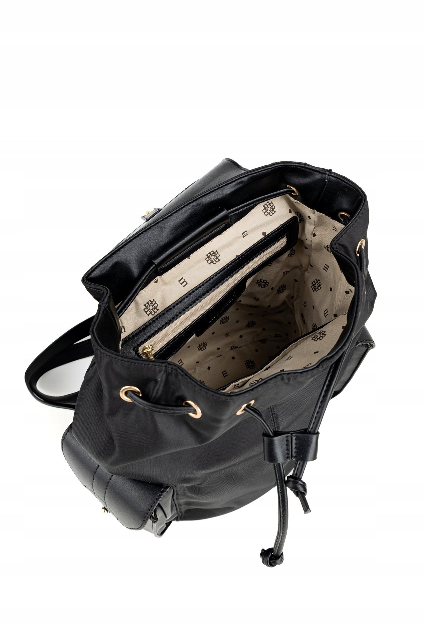 Monnari Textile backpack with flap Color black