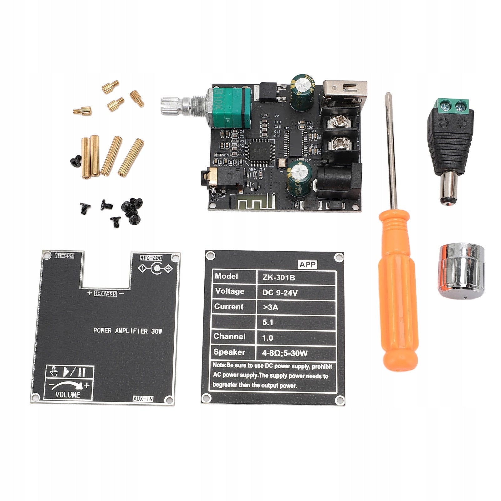Mono Bluetooth Amplifier Board, Bluetooth PCB 30 Power Amplifier Module Manufacturer code AG250827071697