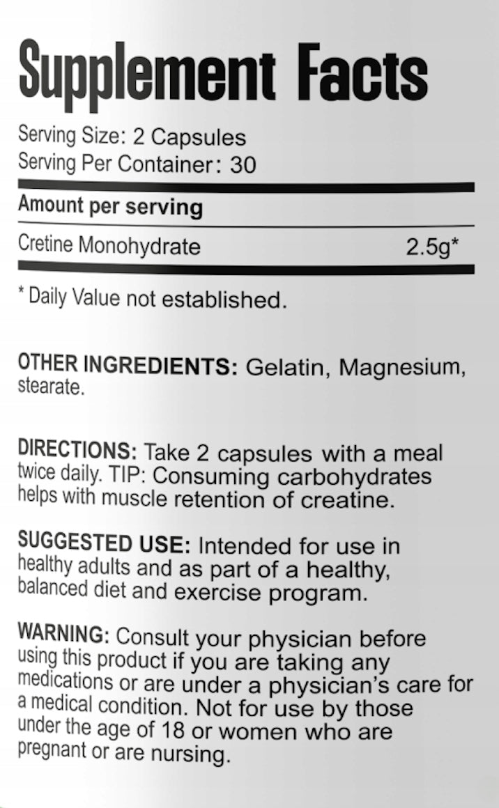 Monohydrat Kreatyny Bel Tono 2500mg, 60 capsules Packaging status original