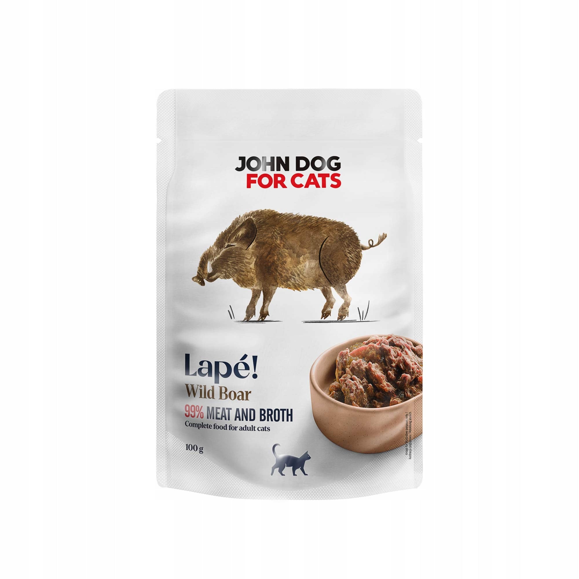 Monoprotein Wet Cat Food Boar 100 g Lapé John Dog for Cats