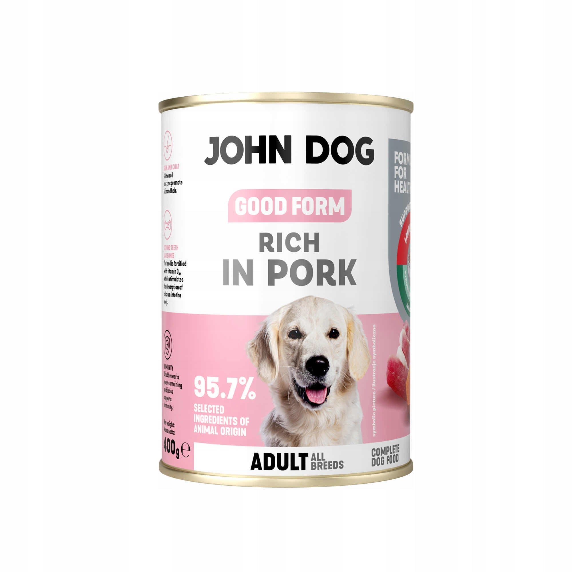 Monoprotein Wet Dog Food Pork Good Form 400g