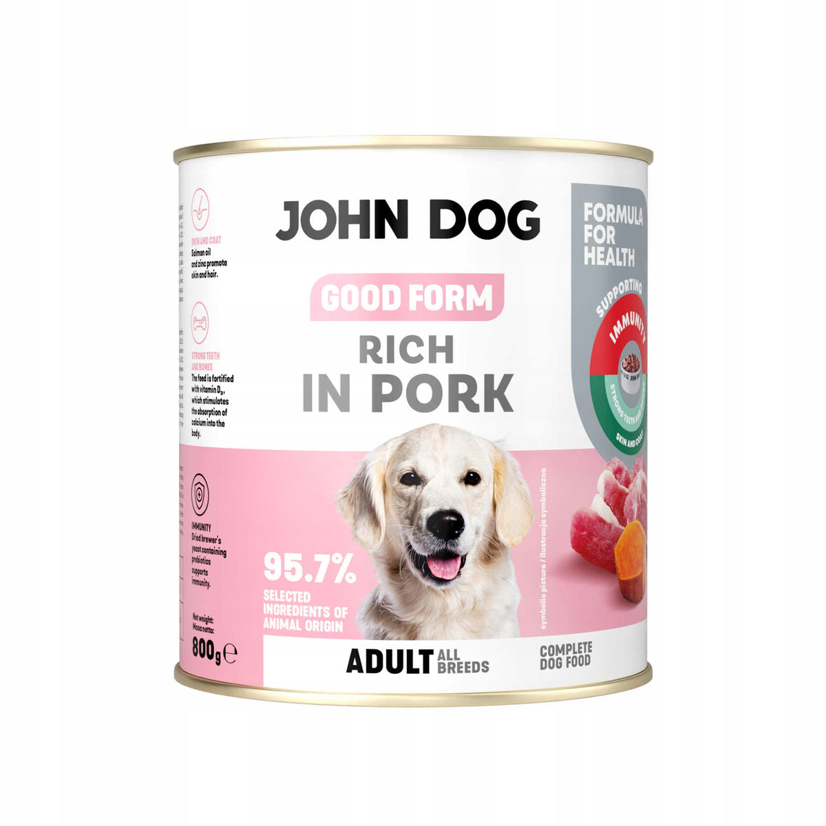Monoprotein Wet Dog Food Pork Good Form 800g