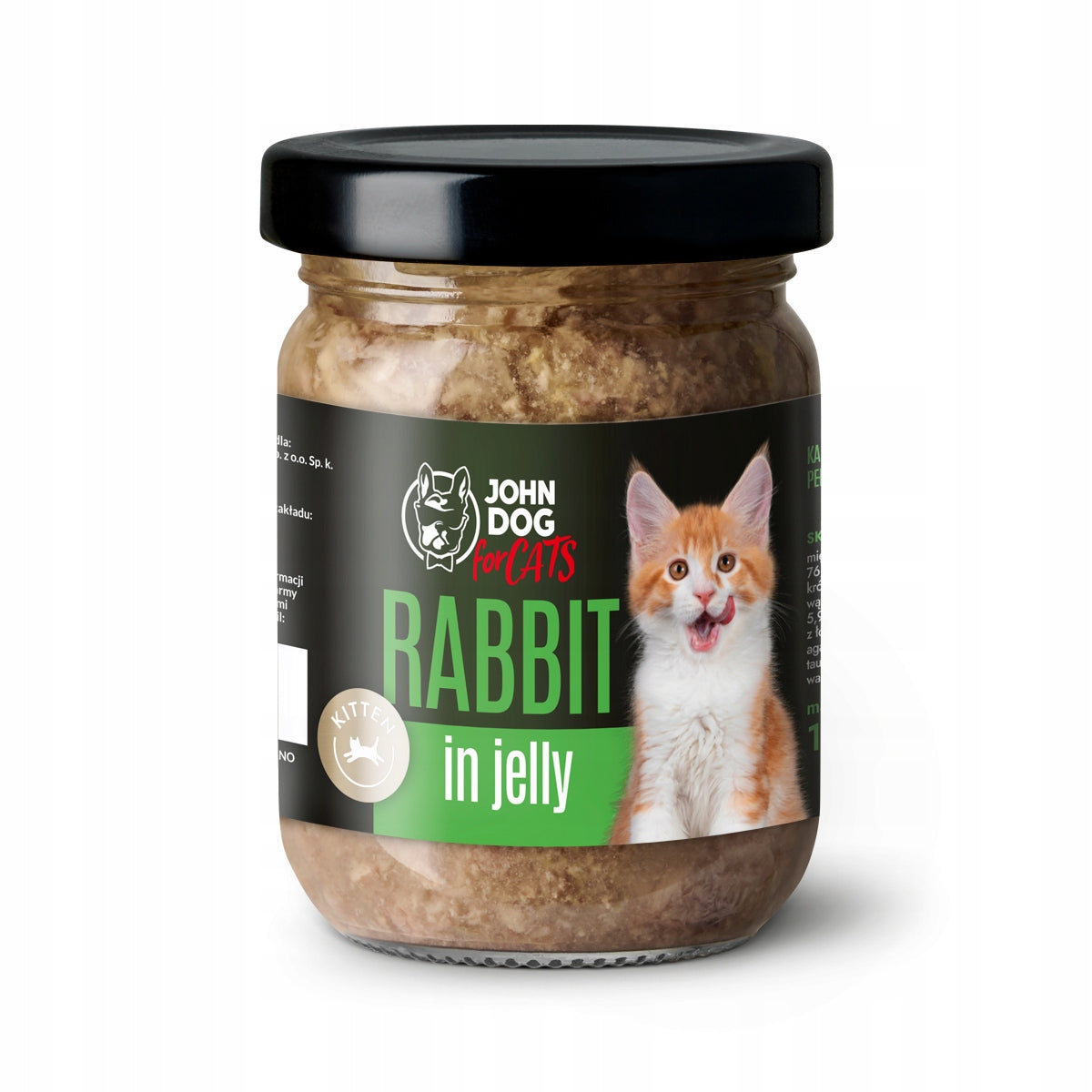 Monoprotein Wet Food for Kittens Rabbit Jelly 100g John Dog for Cats Packaging status original