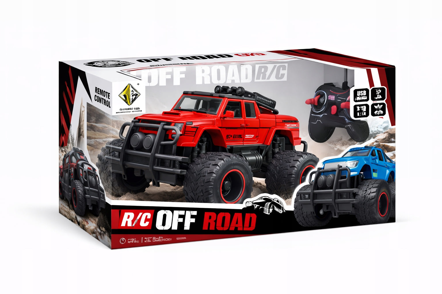 Monster Truck Benz RC 1:18 Off-Road Off-Road USB Rechargeable Kids Brand no brand