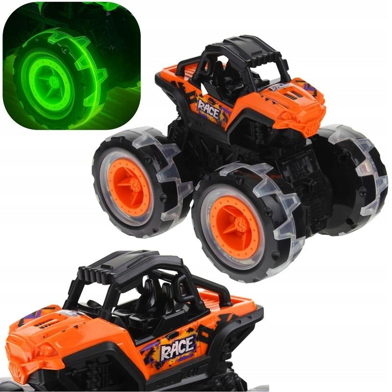 Monster Truck Off-Road Car Jeep Auto Off Road Sound Light - Pomarań Brand Nobo Kids