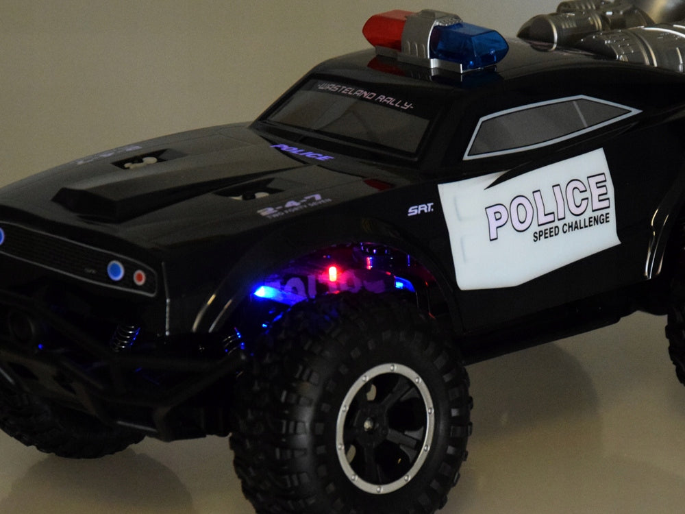 Monster Truck Police RC For LED Remote Control Large Wheels 45cm Brand Jokomisiada