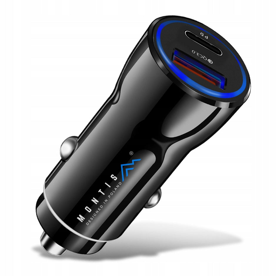 Montis car charger 2xUSB QC3.0 Type-C PD Manufacturer Montis