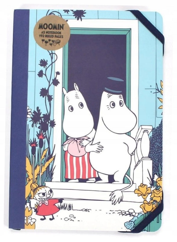 Moomins A5 notebook with eraser Mom, Dad and Little My