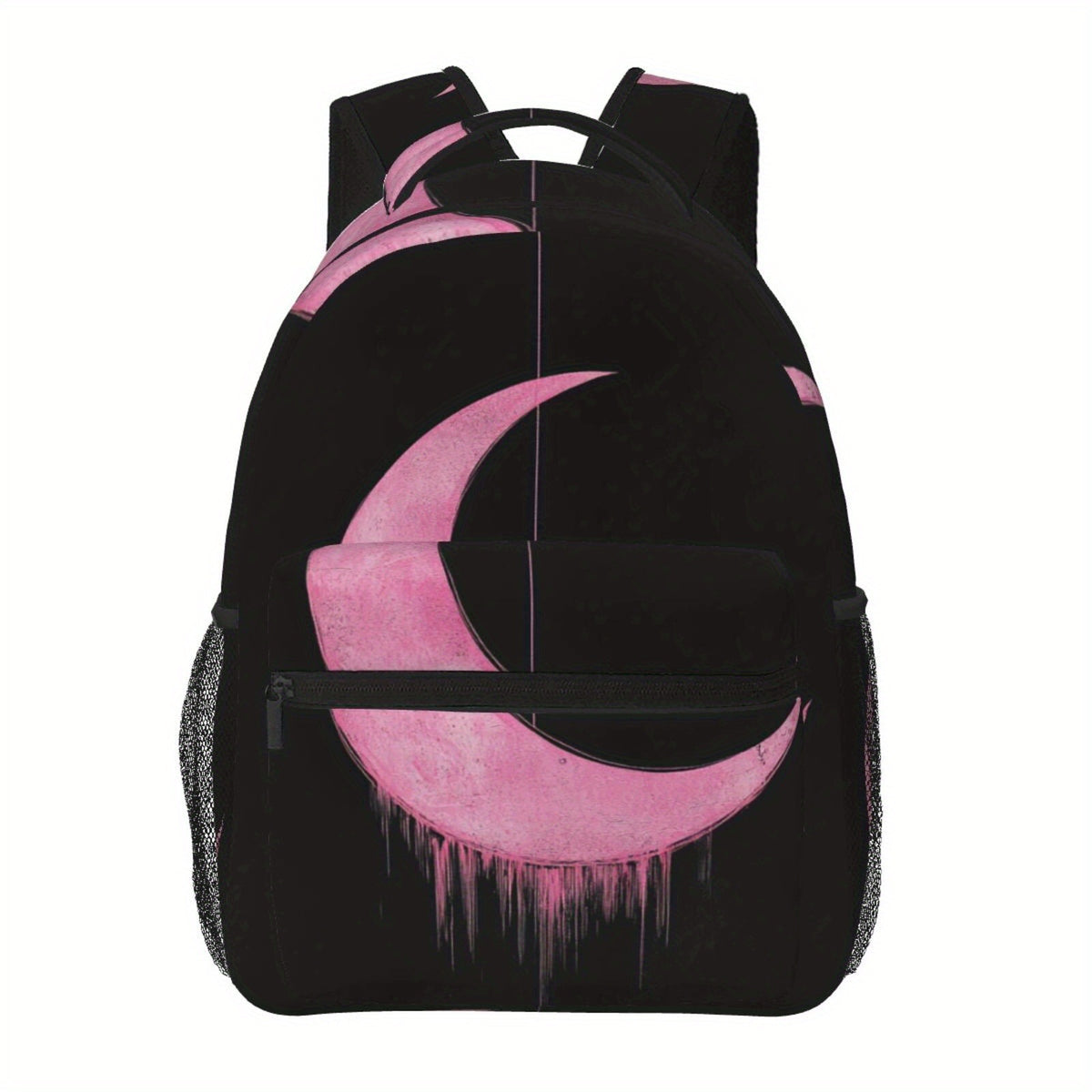 Moon Pattern Backpack - Lightweight with Adjustable Strap and Back Waist Protection