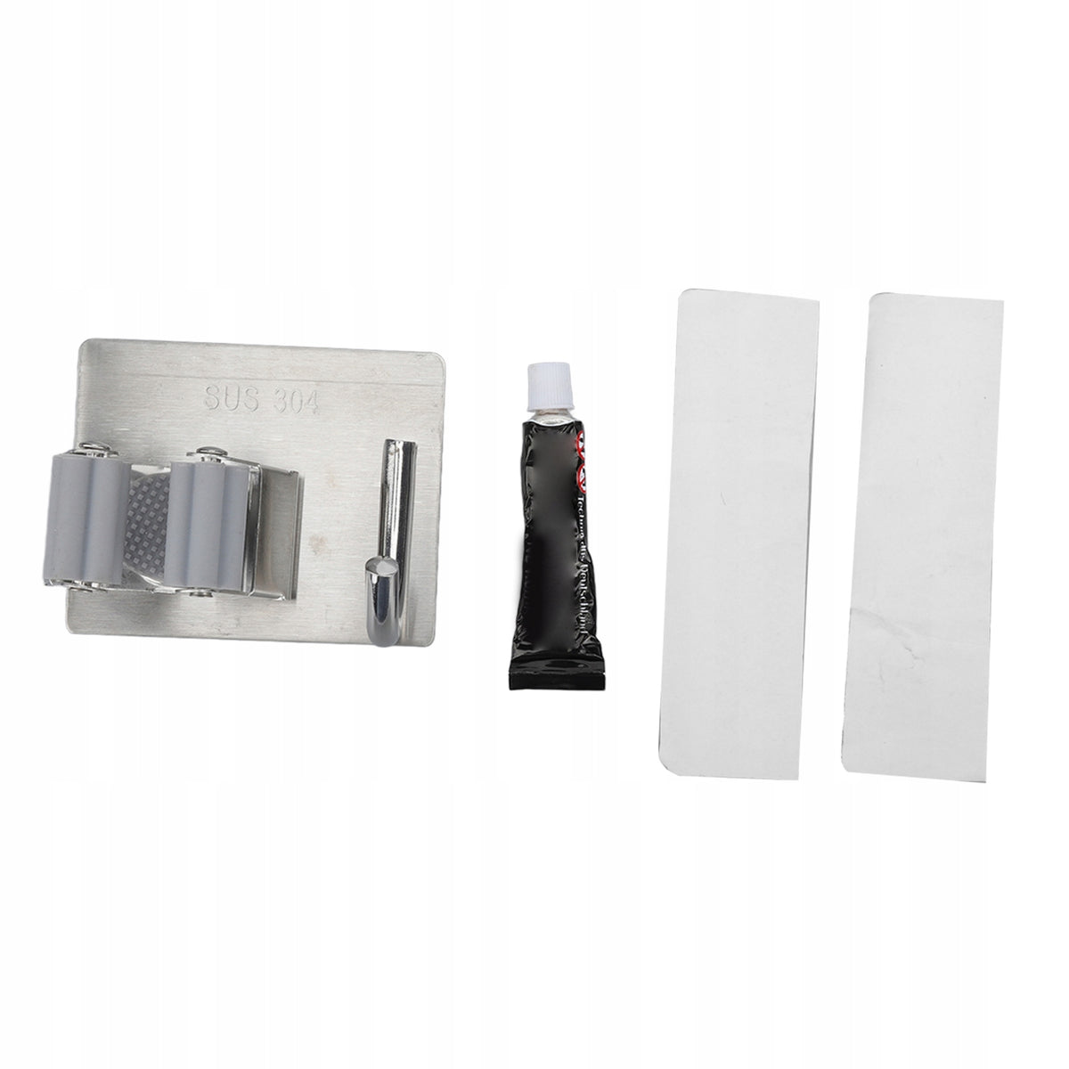 Mop Broom Holder, Space Saving, Single Hook, Clip for