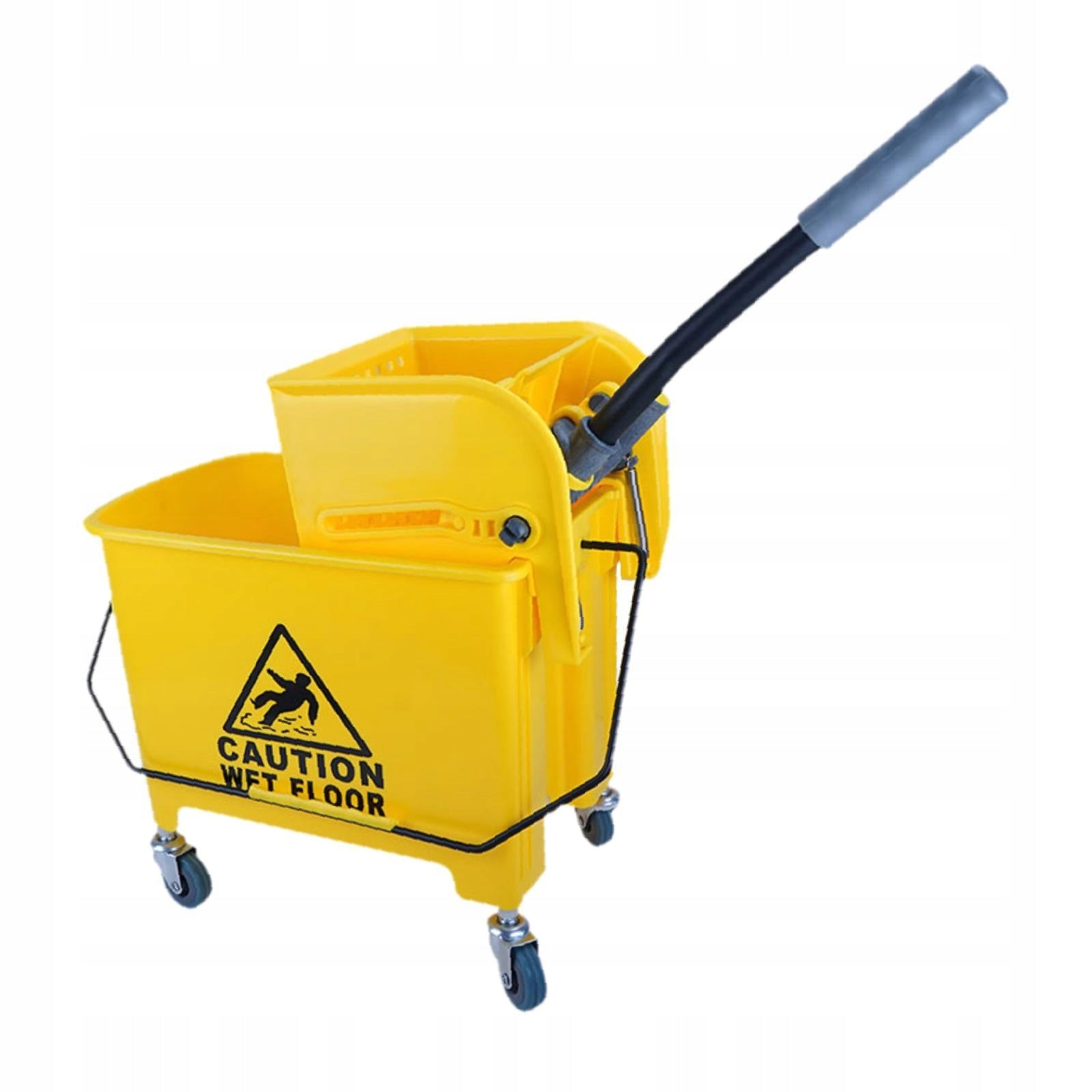 Mop Bucket on Wheels Side Press for Restaurant Sturdy Space Saving
