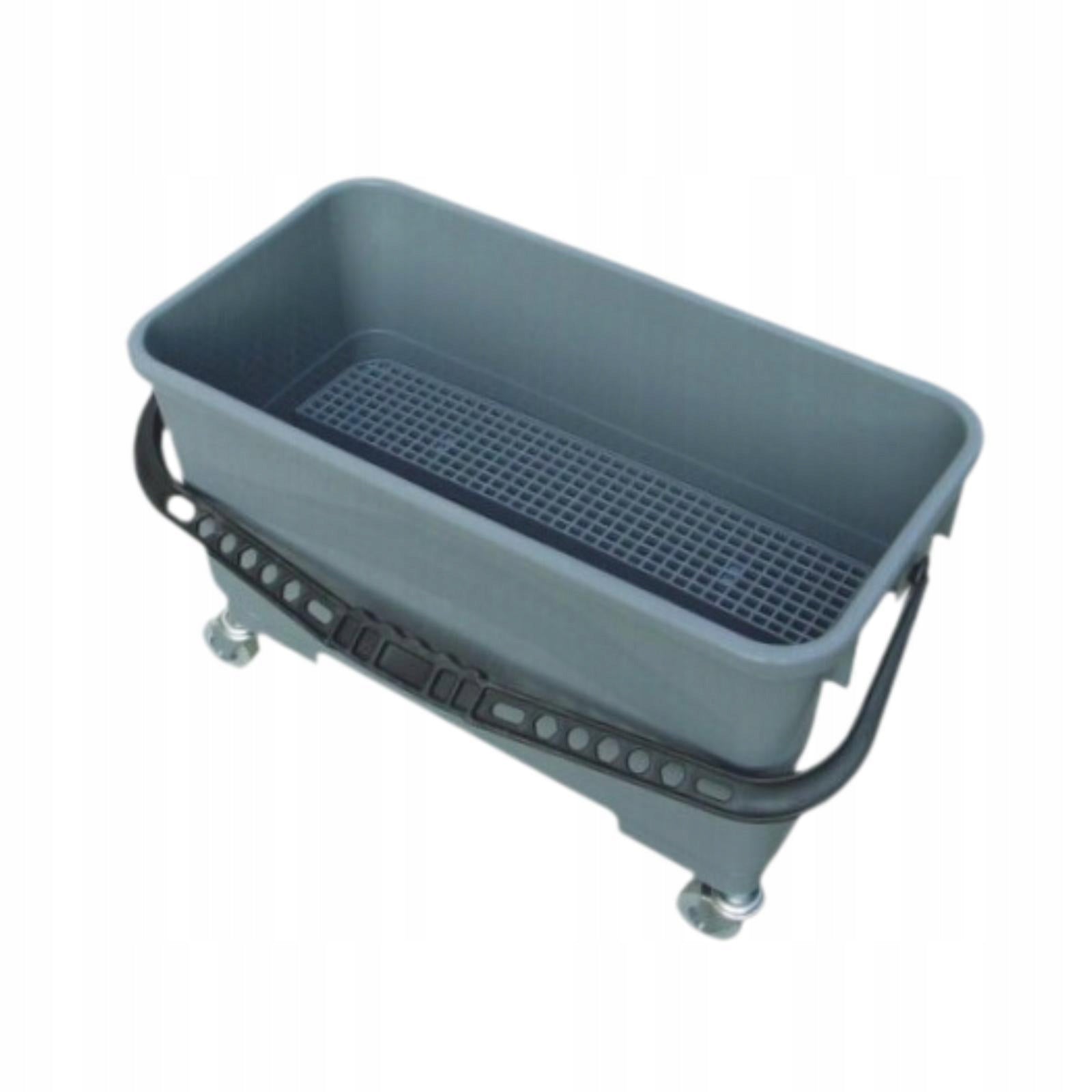 Mop Bucket with Wringer Heavy Duty Easy to Carry Rectangular Bucket Gray Packaging status original