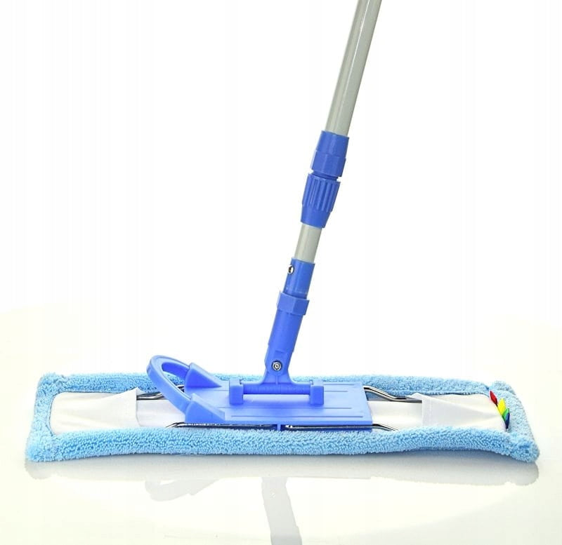 Mop Flat Thick Microfiber BLUE Telescopic STICK