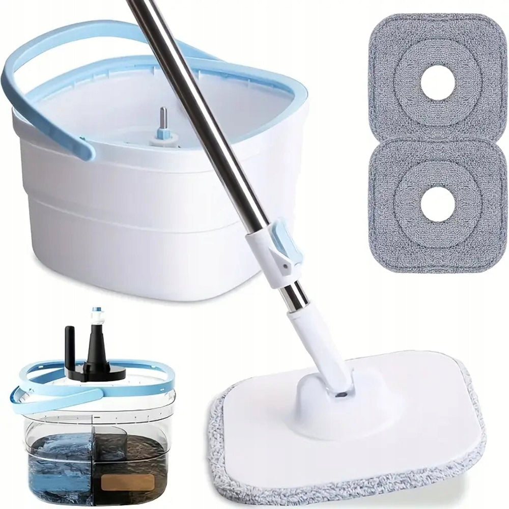 Mop Kit with Bucket, 360° Rotary Mop with Twisting, Floor Mop Packaging status original