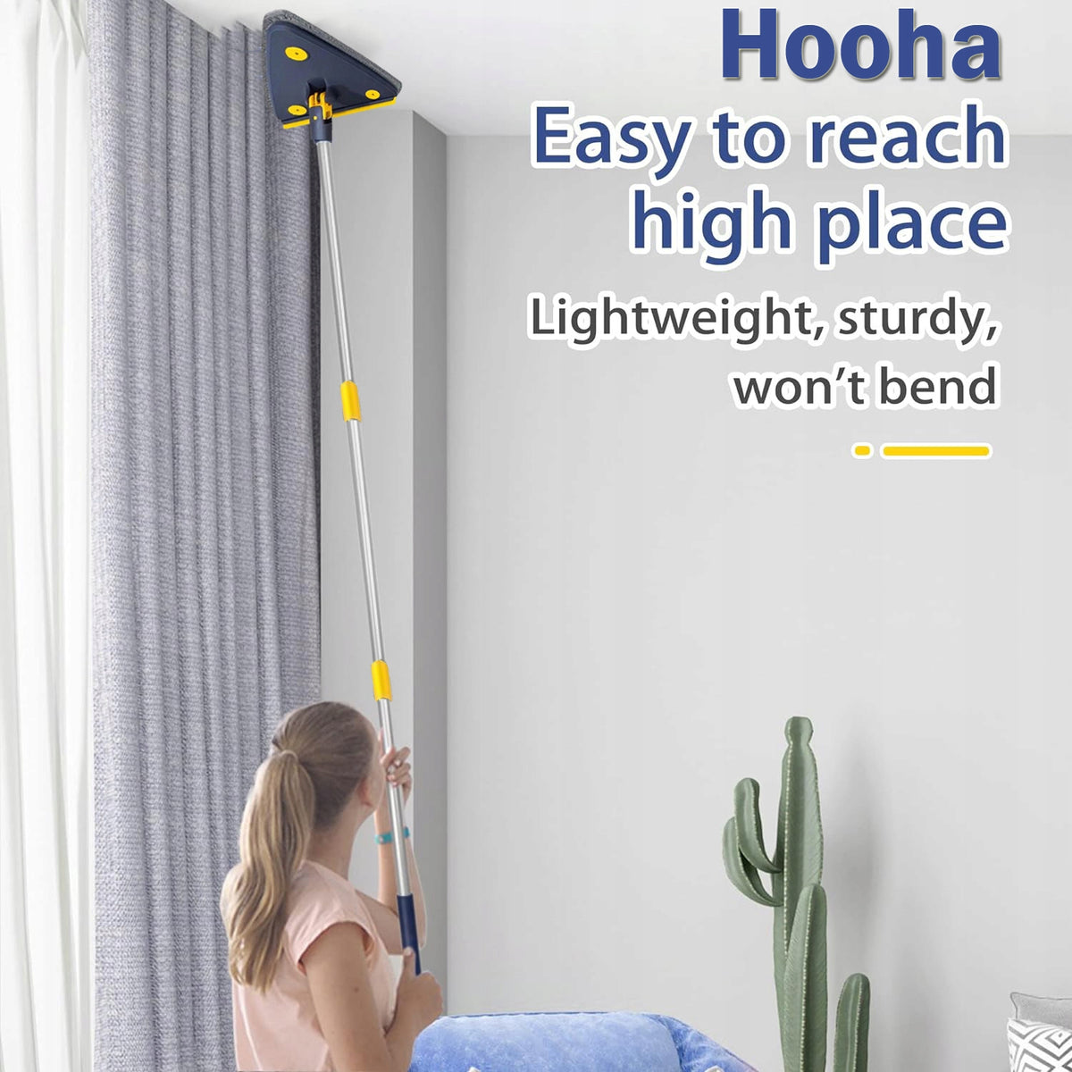 Mop Obrotowy Płaski Trójkątny 360° Z Wyciskaczem + Ściągaczka 2 Wkłady 25Cm Brand Hooha