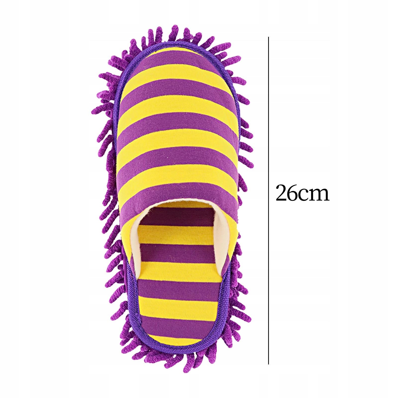 Mop Slipper Shoes Chenille Floor Cleaning Tool Dust Cleaning Violet Brand no brand
