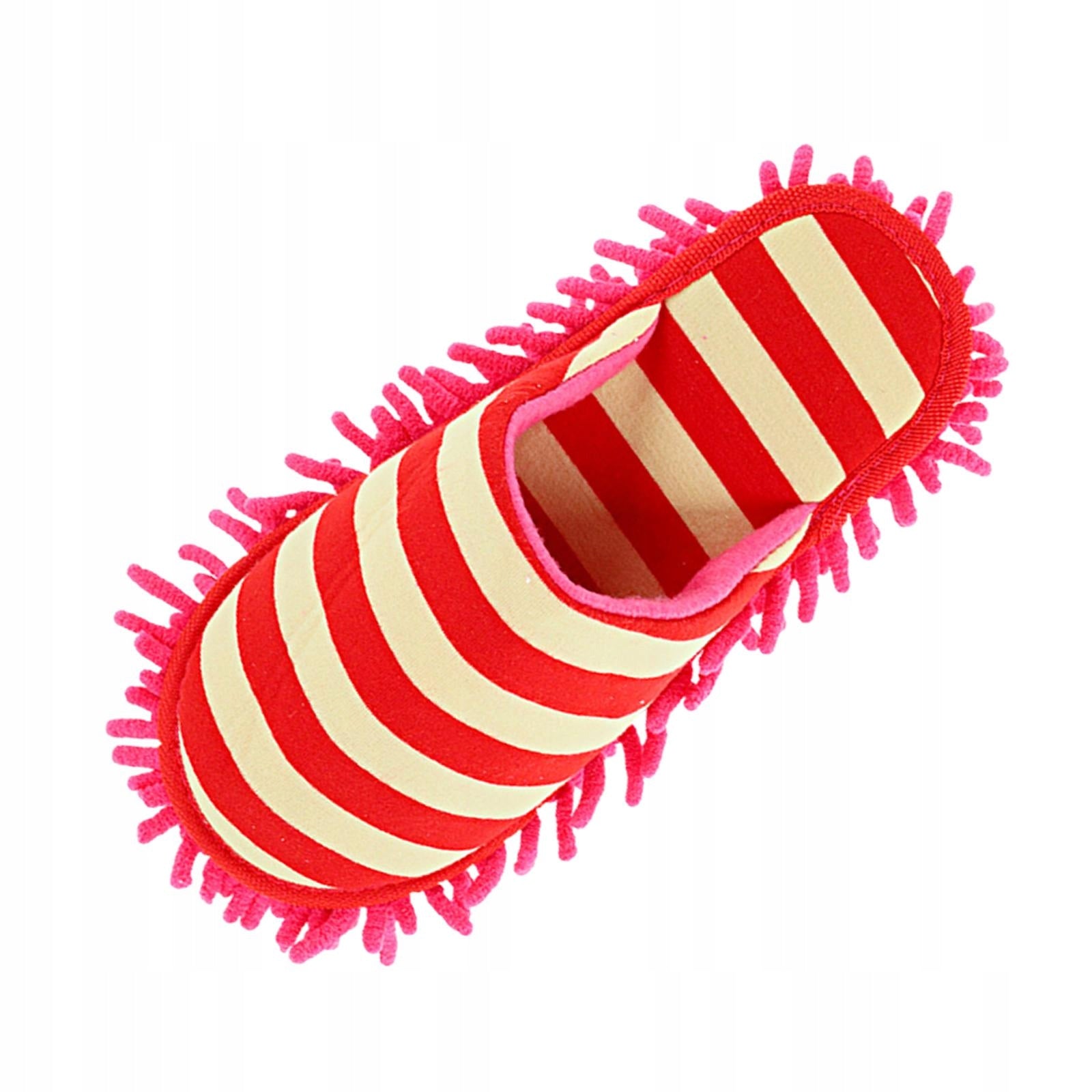 Mop Slippers Comfortable Detachable Microfiber Dust Cleaning Slippers Red Batteries included no