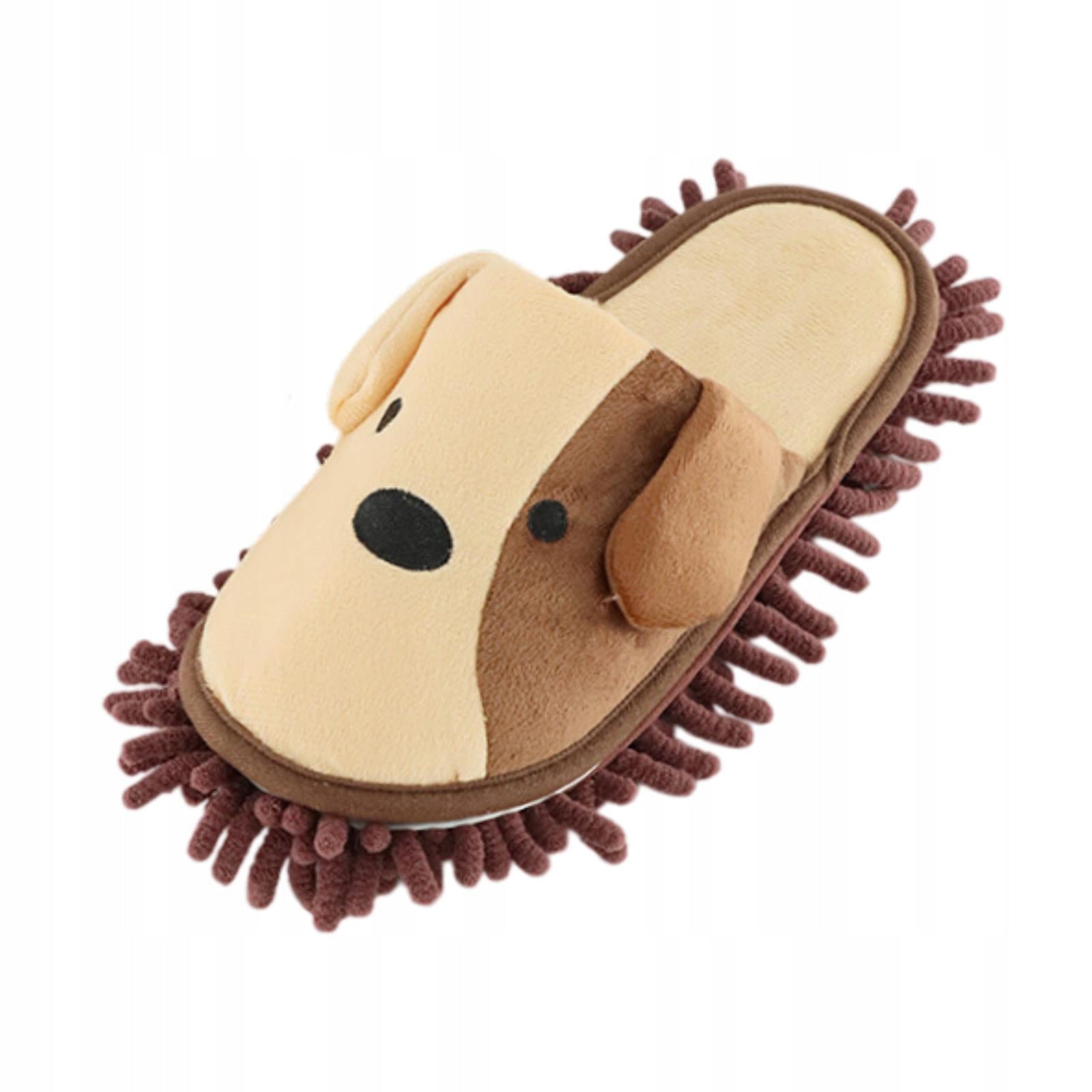 Mop Slippers Dog with Cartoons for Floor Cleaning Soft Mop Coffee 35 to Brand no brand
