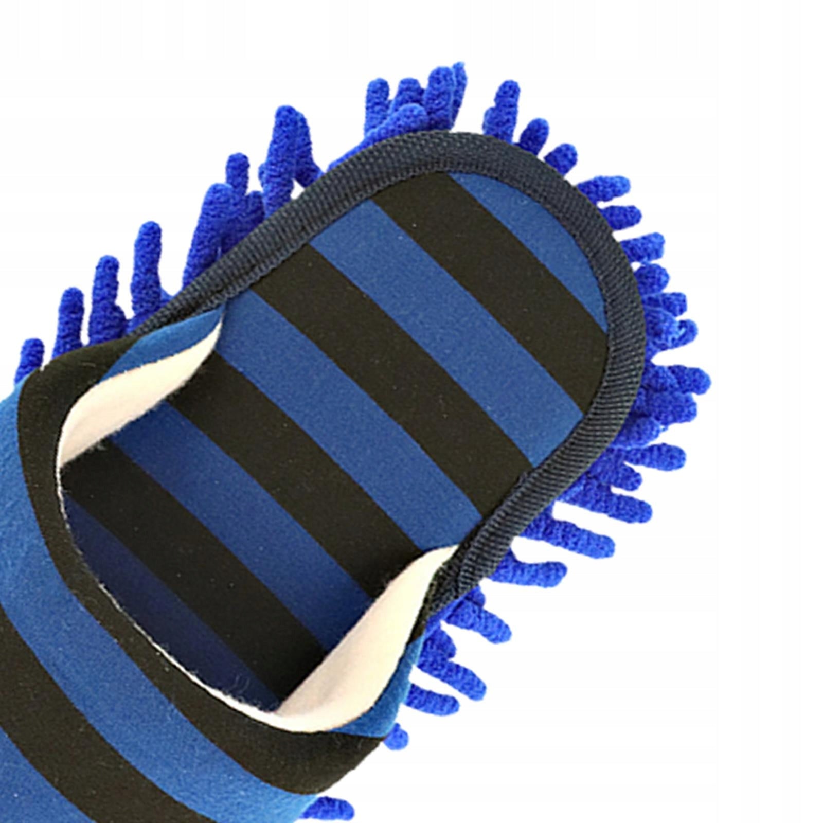 Mop Slippers Floor Cleaning Dusting Slippers Detachable Washable Blue Brand no brand