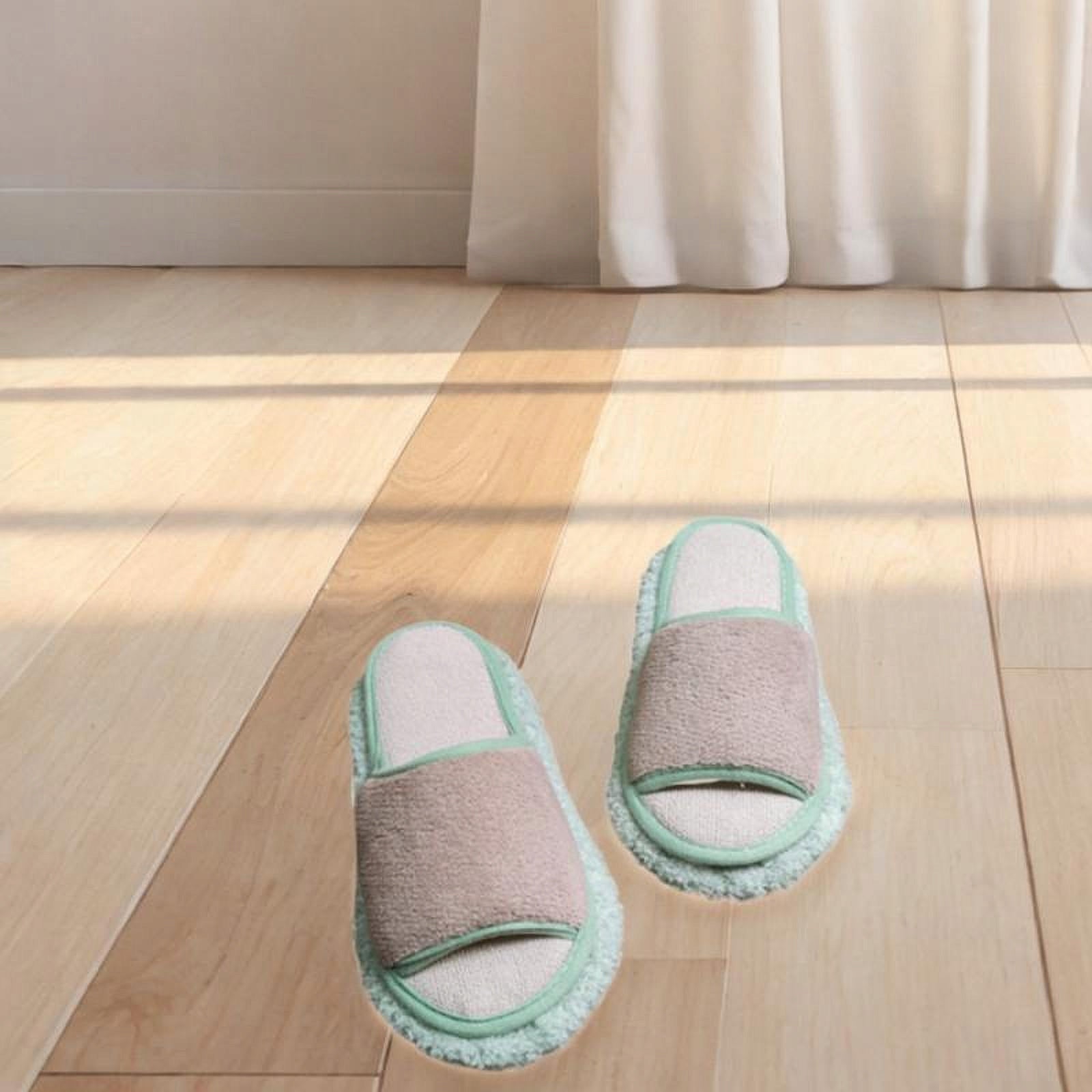 Mop Slippers Floor Cleaning Washable Silent Mopping Khaki Green 26.5cm