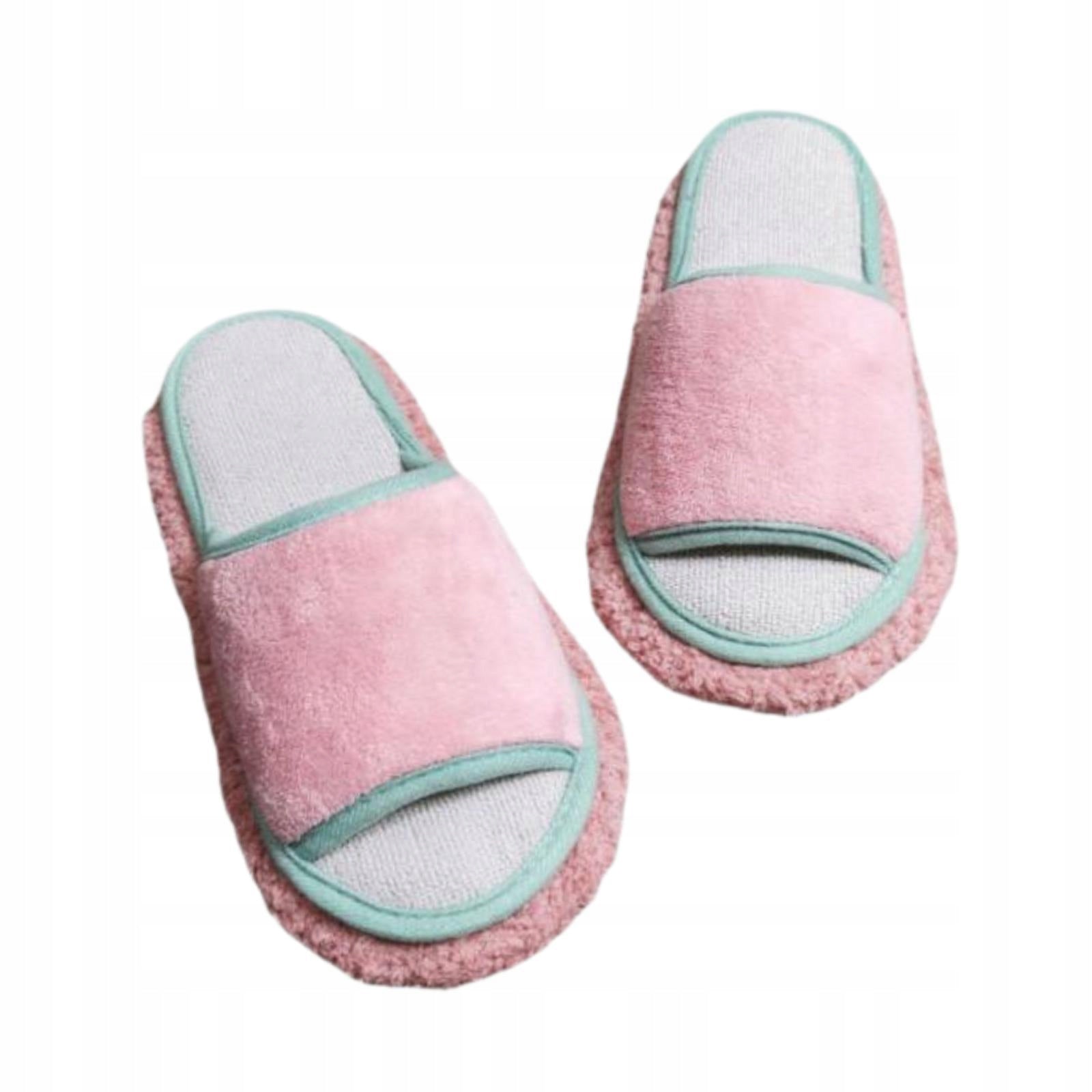 Mop Slippers Men Women Comfortable Open Toe Quiet Pink Green 24.5cm Brand no brand