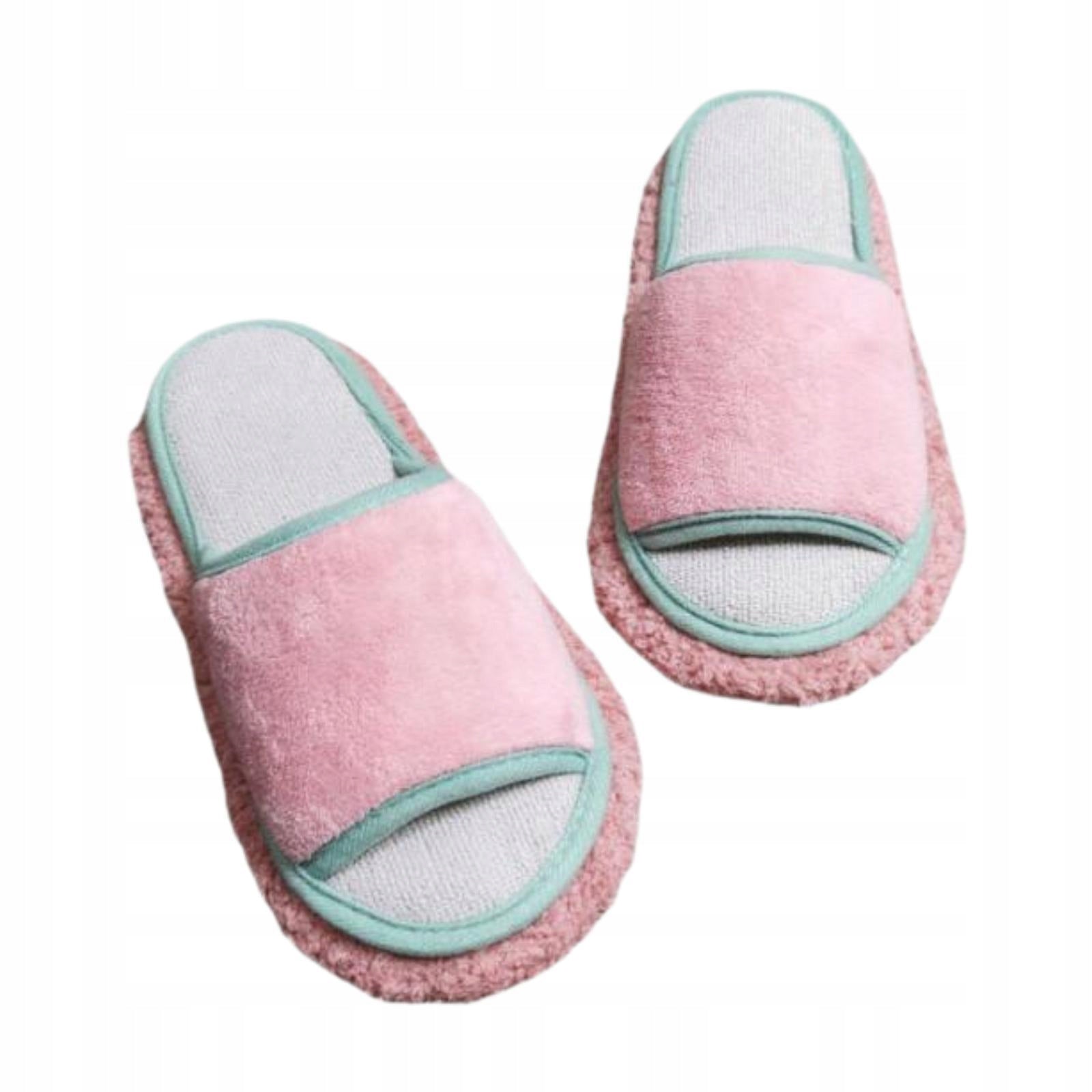 Mop Slippers Men Women Comfortable Open Toe Quiet Pink Green 24.5cm Packaging status original